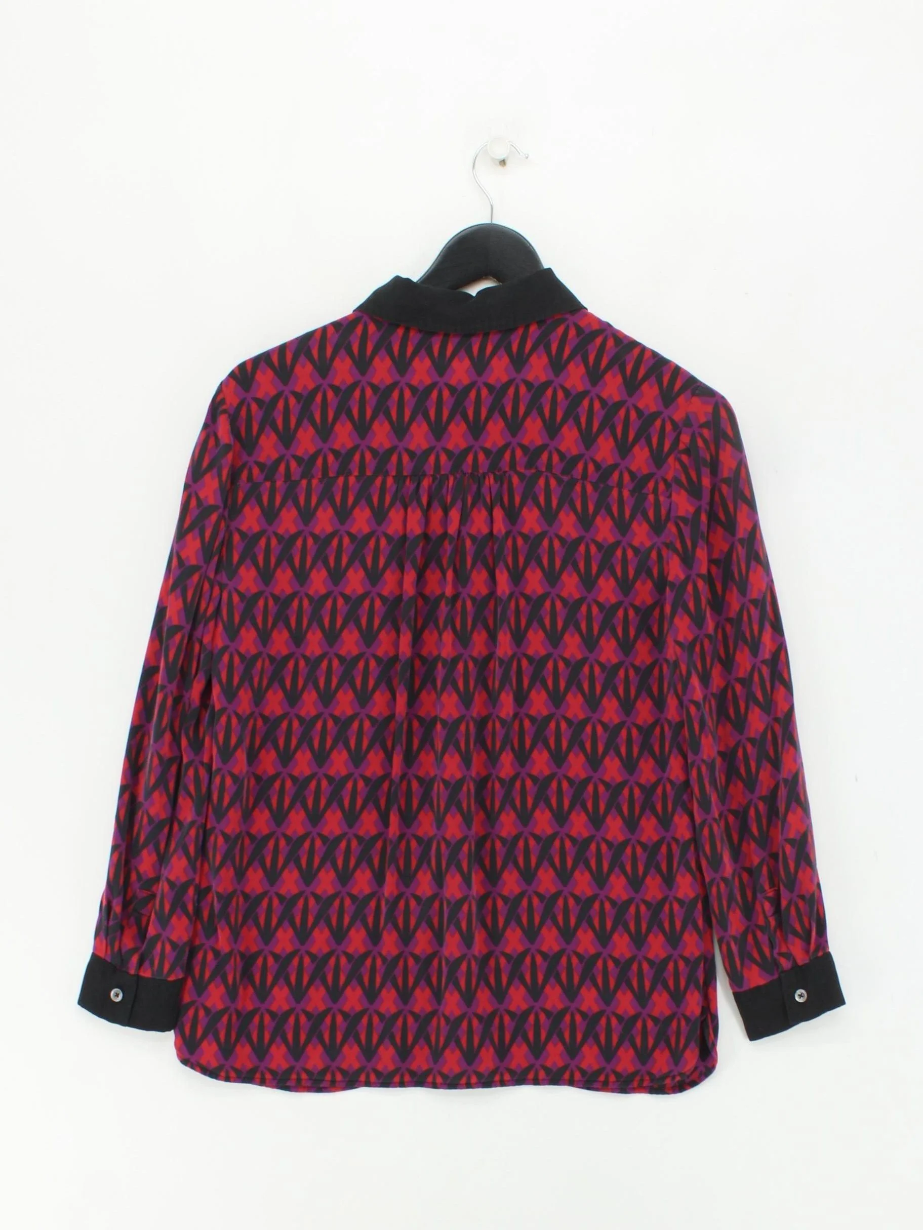 Diane Von Furstenberg Women's Shirt UK 14 Multi Silk with Spandex Basic - Image 2