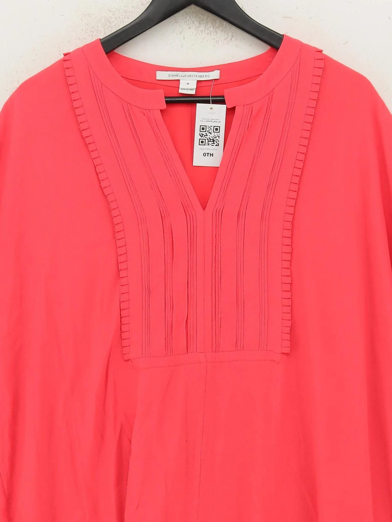 Diane Von Furstenberg Women's Top M Pink Viscose with Rayon Tunic - Image 3