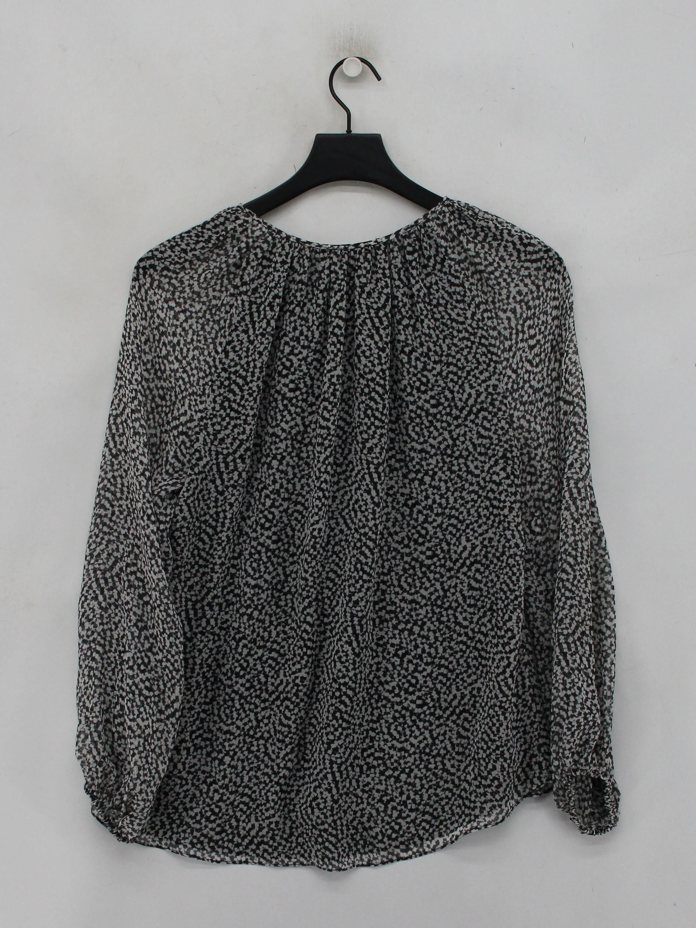 Diane Von Furstenberg Women's Top UK 8 Black Silk with Polyester Basic - Image 2