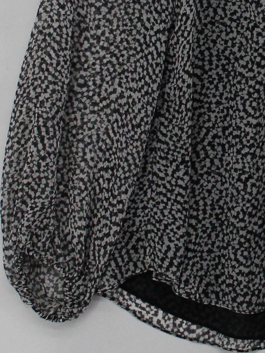 Diane Von Furstenberg Women's Top UK 8 Black Silk with Polyester Basic - Image 4