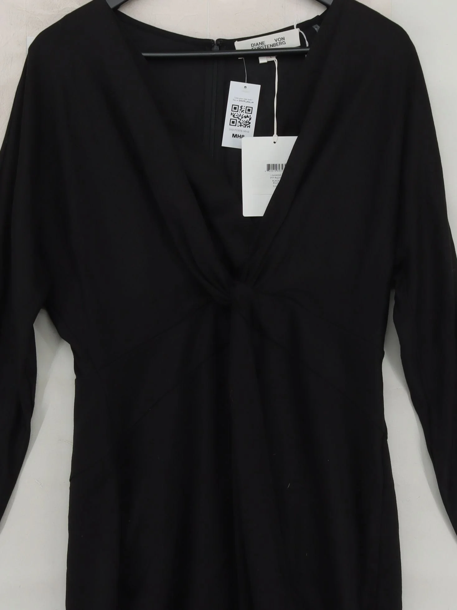 Diane von Furstenberg Wrap Midi Dress L in Black - Image 3