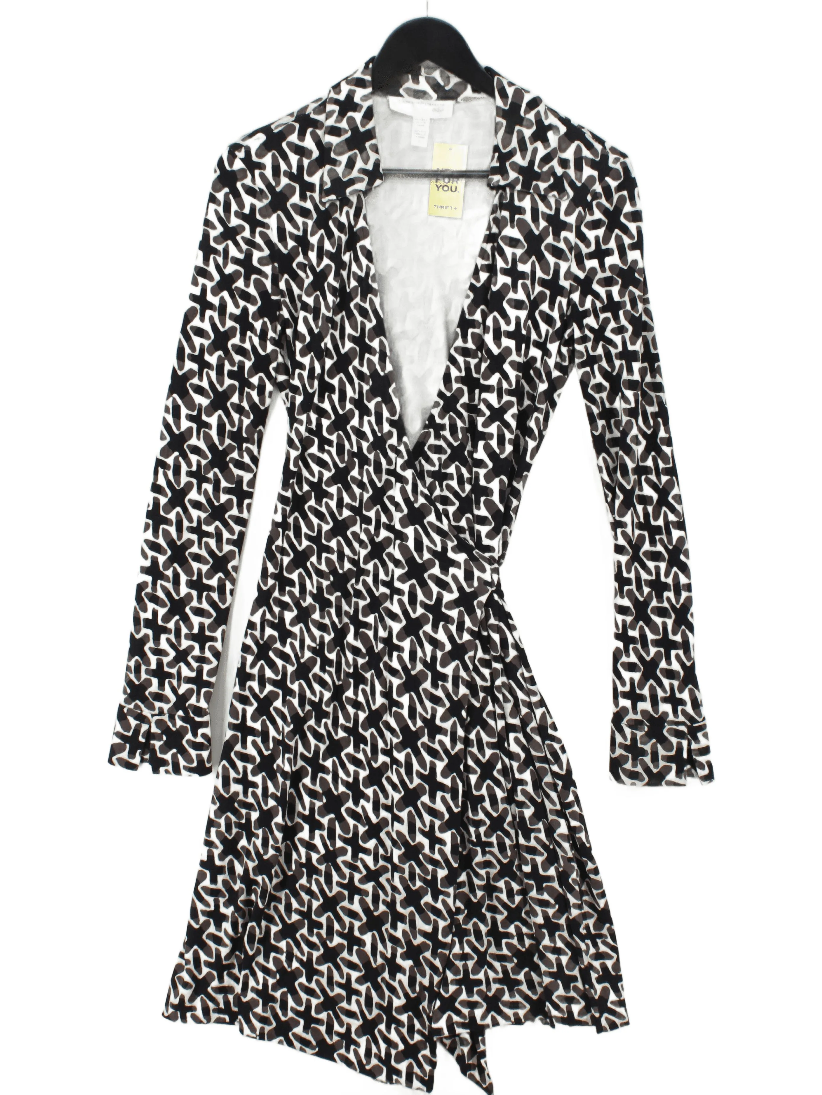 Diane von Furstenberg Wrap Mini Dress UK12 in Multi
