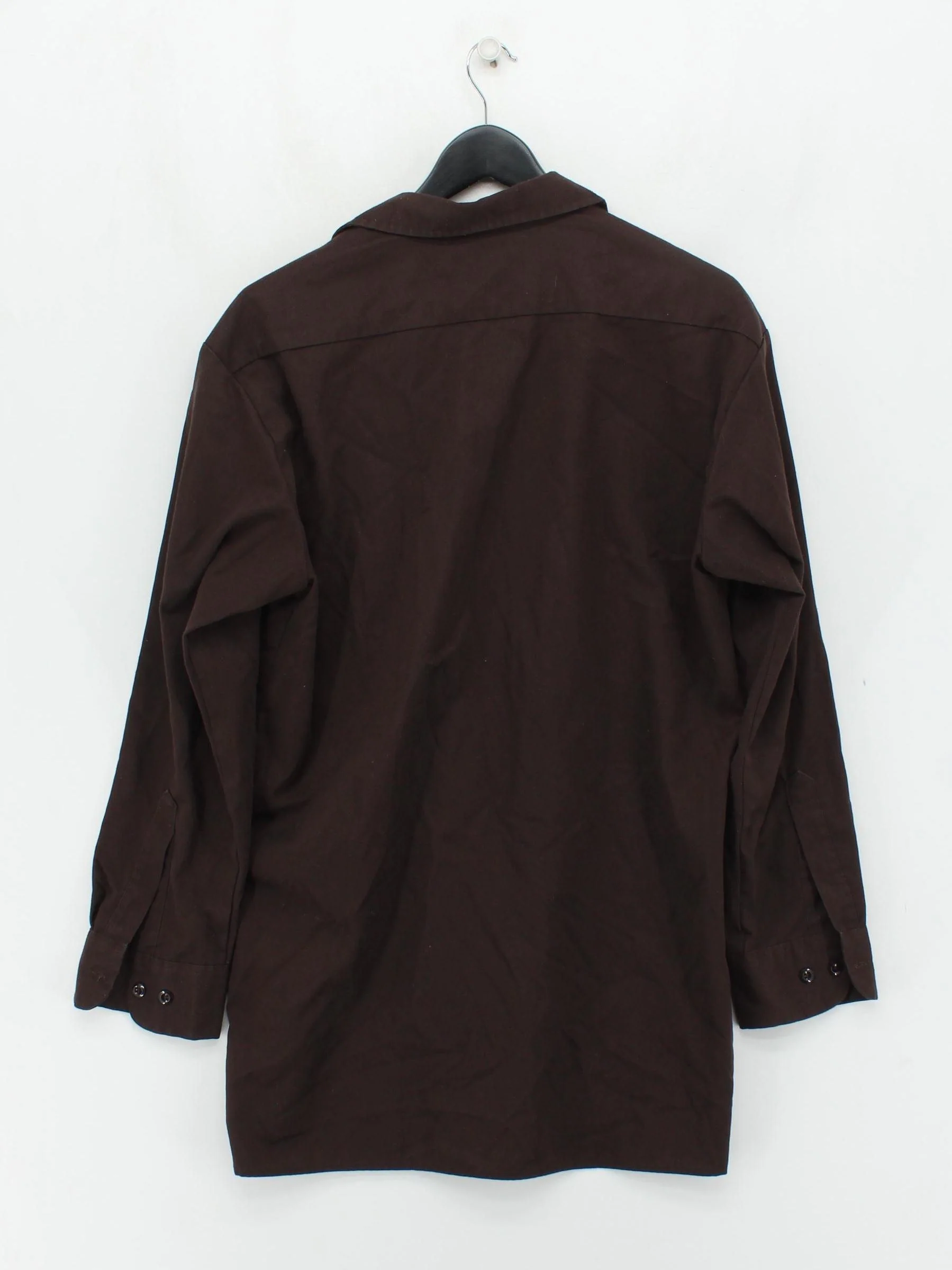Dickies Men's Shirt M Brown Polyester with Cotton Basic - Image 2