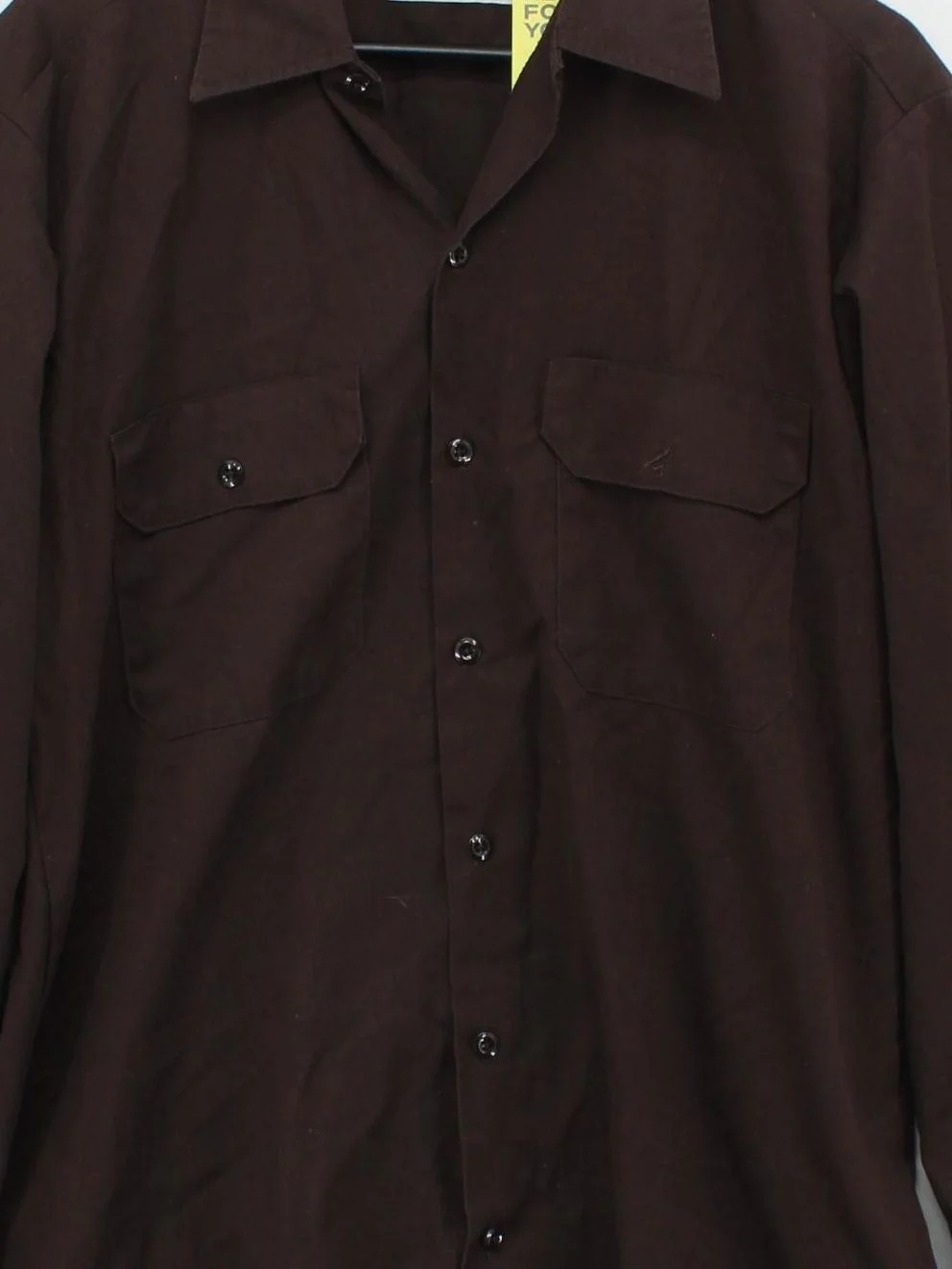 Dickies Men's Shirt M Brown Polyester with Cotton Basic - Image 3