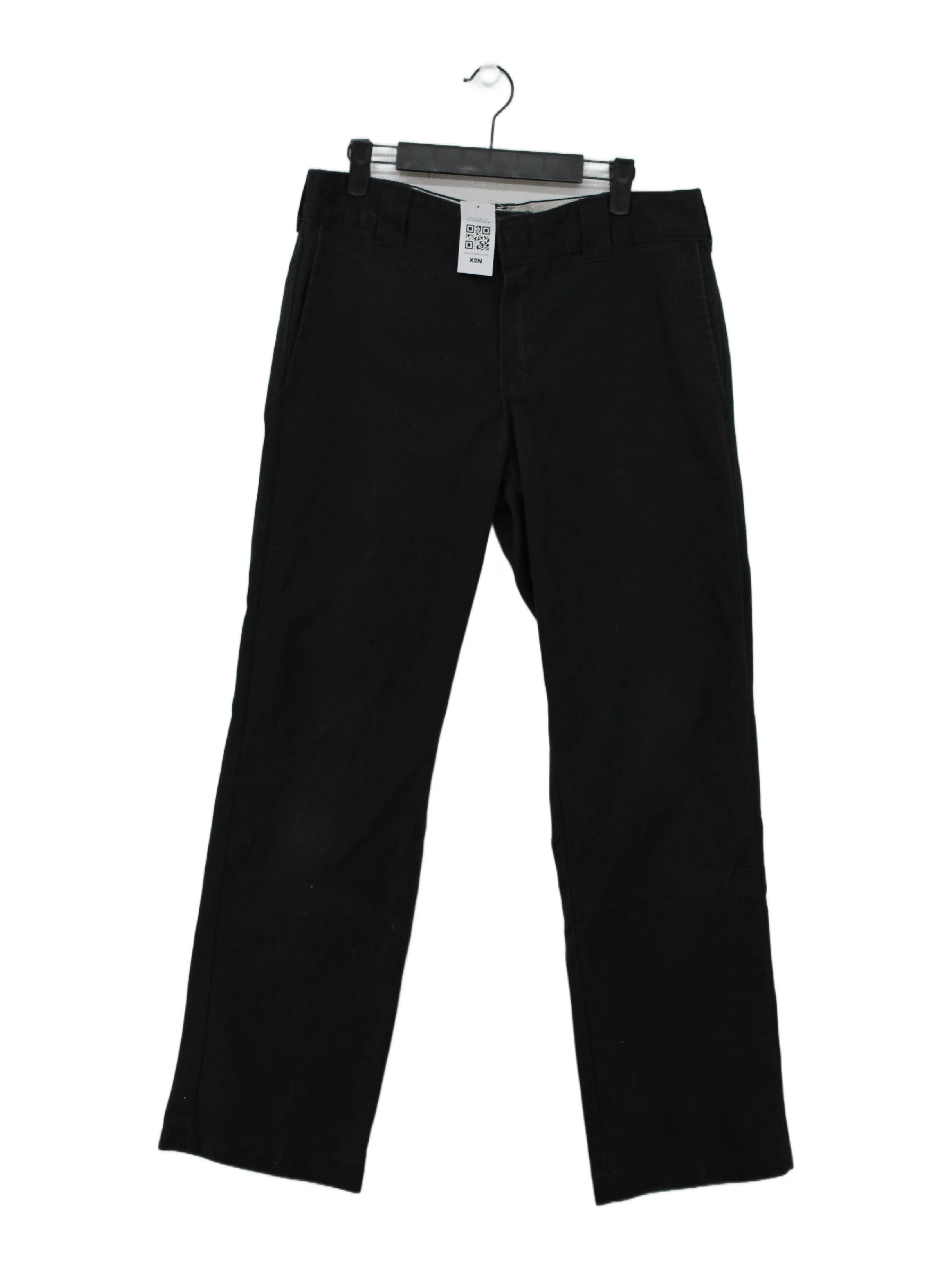 Dickies Men's Trousers M Black Polyester with Cotton Straight Chino