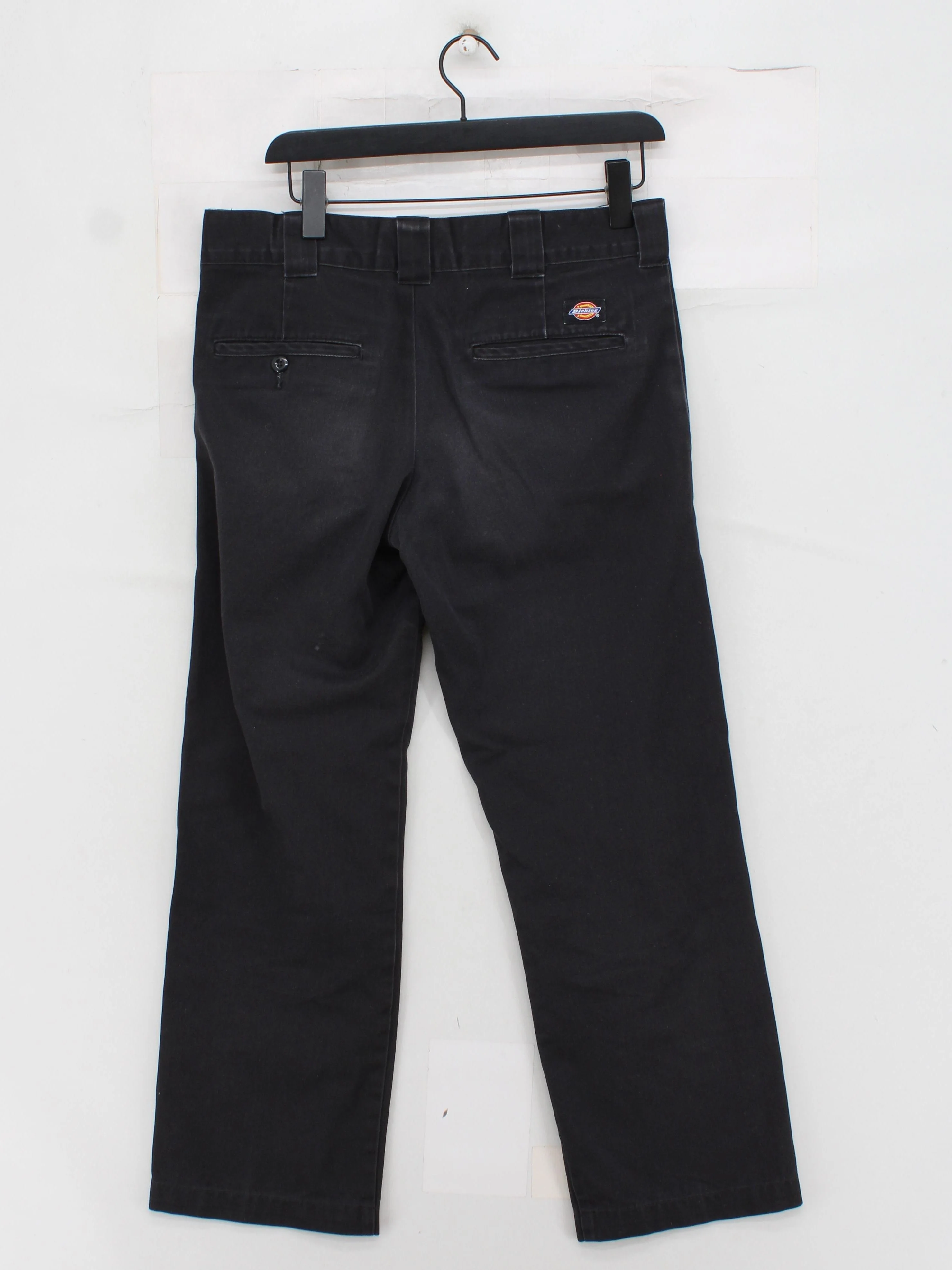 Dickies Men's Trousers W 32 in Black Polyester with Cotton Straight Chino - Image 2