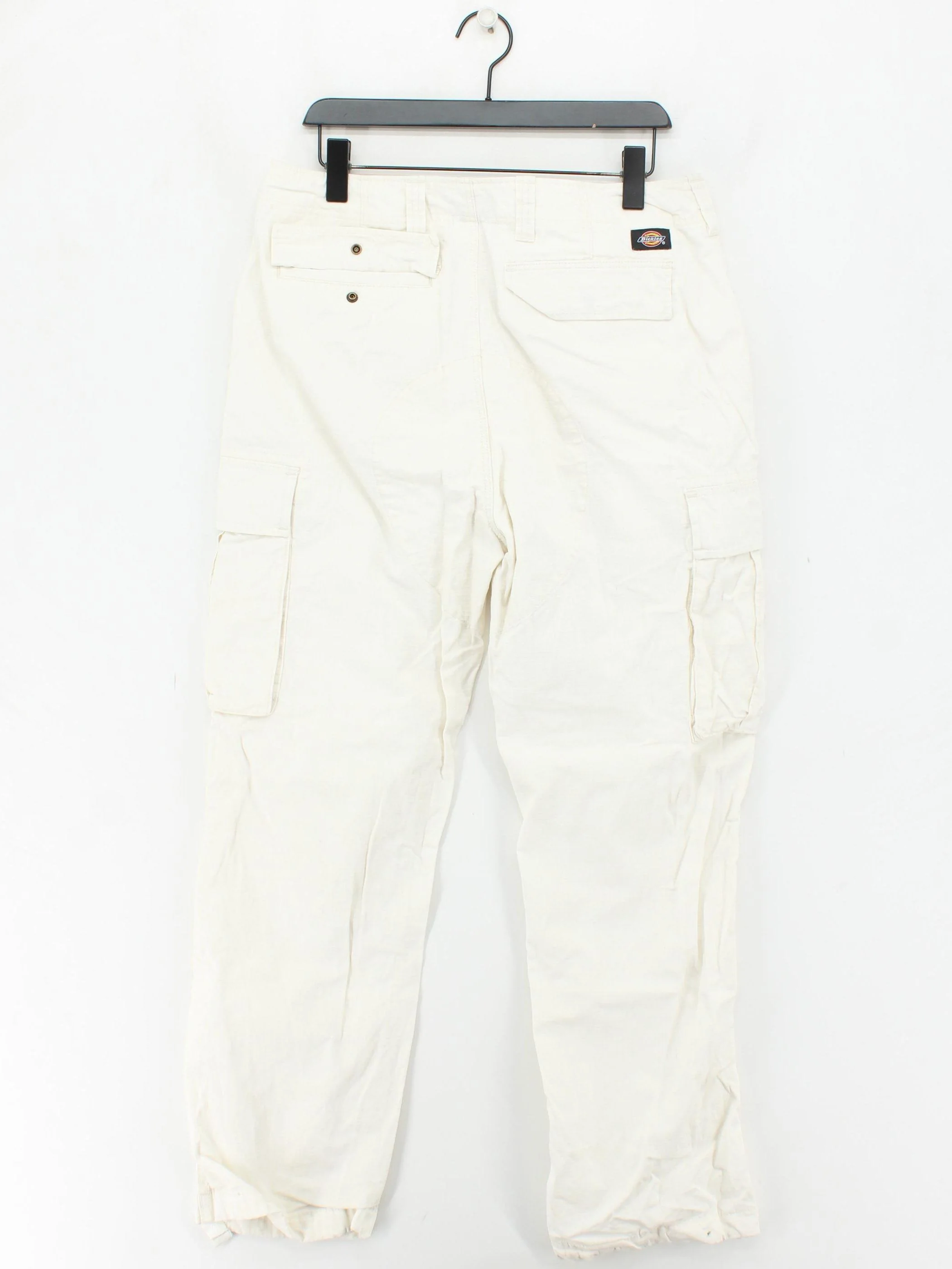 Dickies Men's Trousers W 32 in Cream Cotton with Polyester Straight Cargo - Image 2