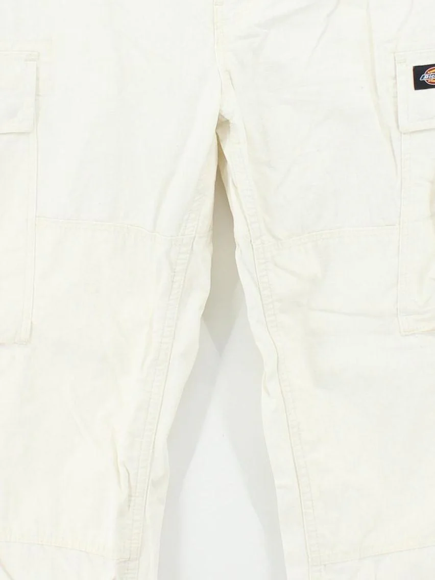 Dickies Men's Trousers W 32 in Cream Cotton with Polyester Straight Cargo - Image 3