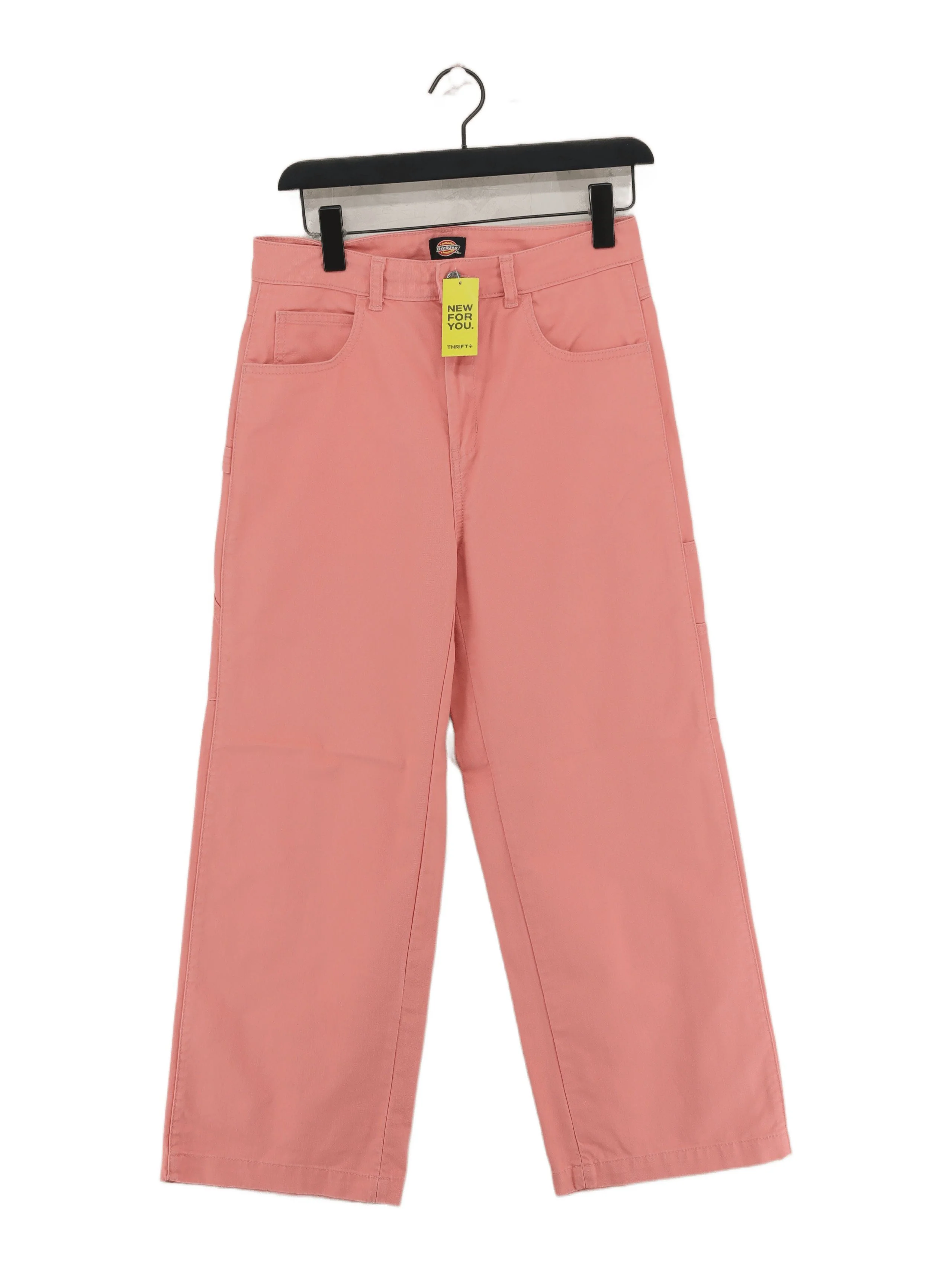 Dickies Women's Trousers UK 8 Pink 100% Cotton Wide-Leg Cargo