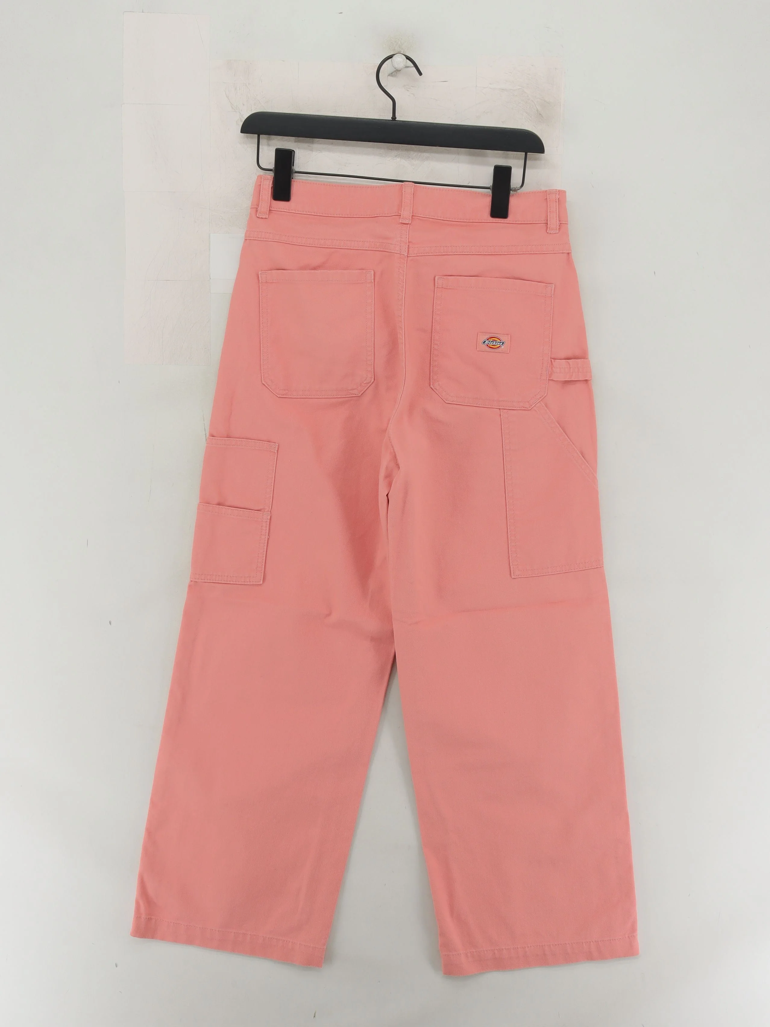 Dickies Women's Trousers UK 8 Pink 100% Cotton Wide-Leg Cargo - Image 2
