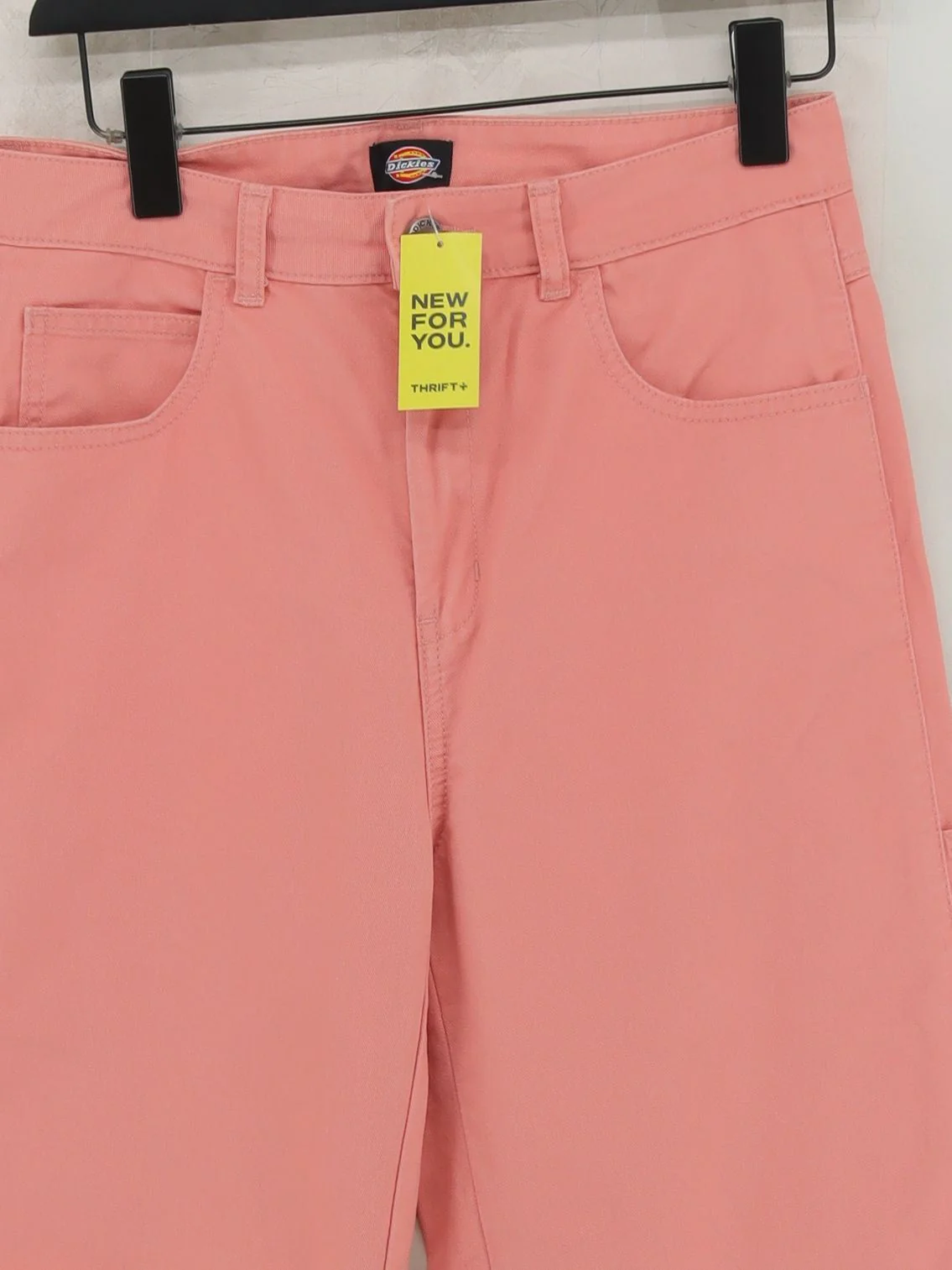 Dickies Women's Trousers UK 8 Pink 100% Cotton Wide-Leg Cargo - Image 3