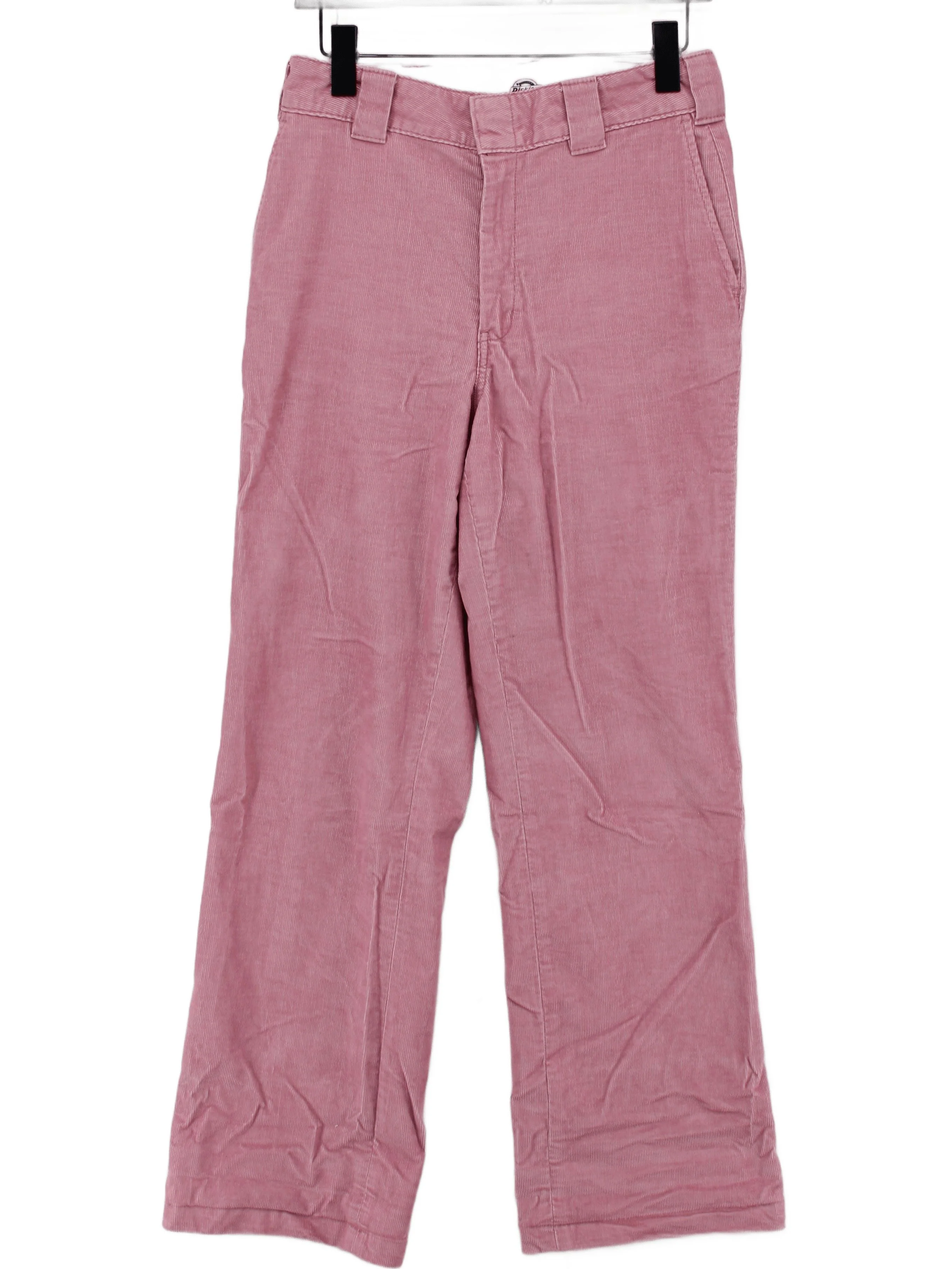 Dickies Women's Trousers W 28 in Pink Cotton with Elastane Wide-Leg Capri