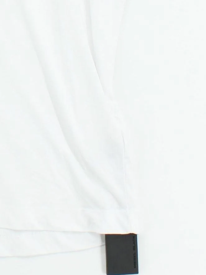DIESEL BLACK GOLD Men's T-Shirt L White Graphic 100% Cotton Basic - Image 4