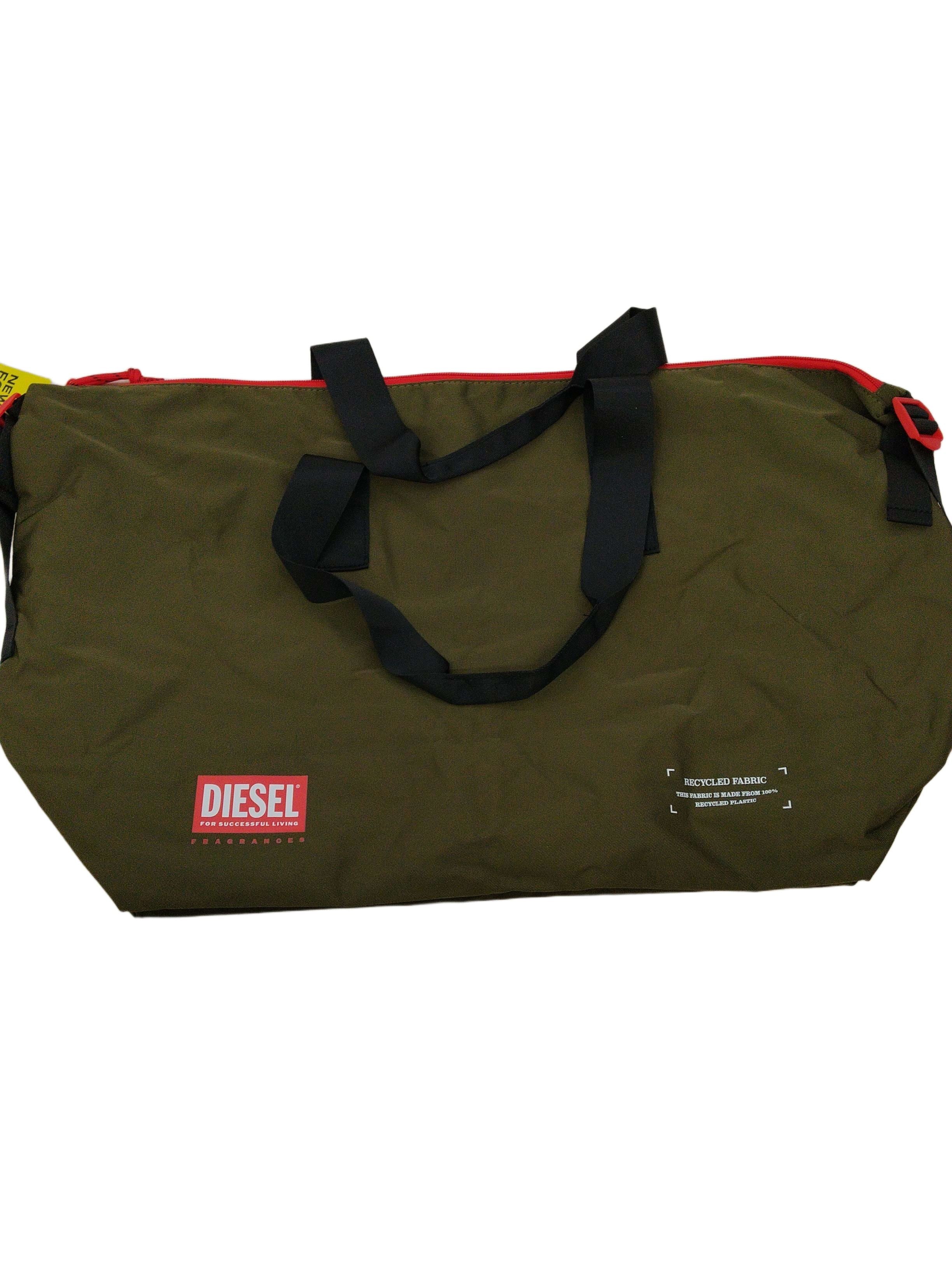 Diesel Men's Bag Green 100% Polyester Gym Bag