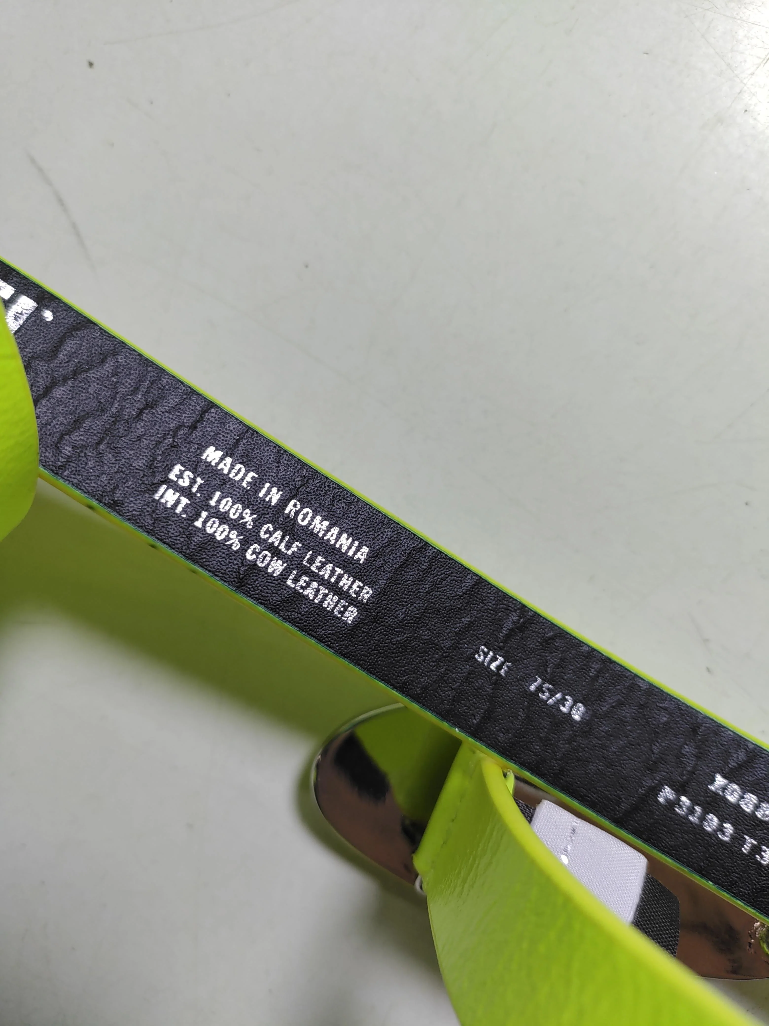 Diesel Men's Belt S Yellow 100% Leather Dress Belt - Image 6