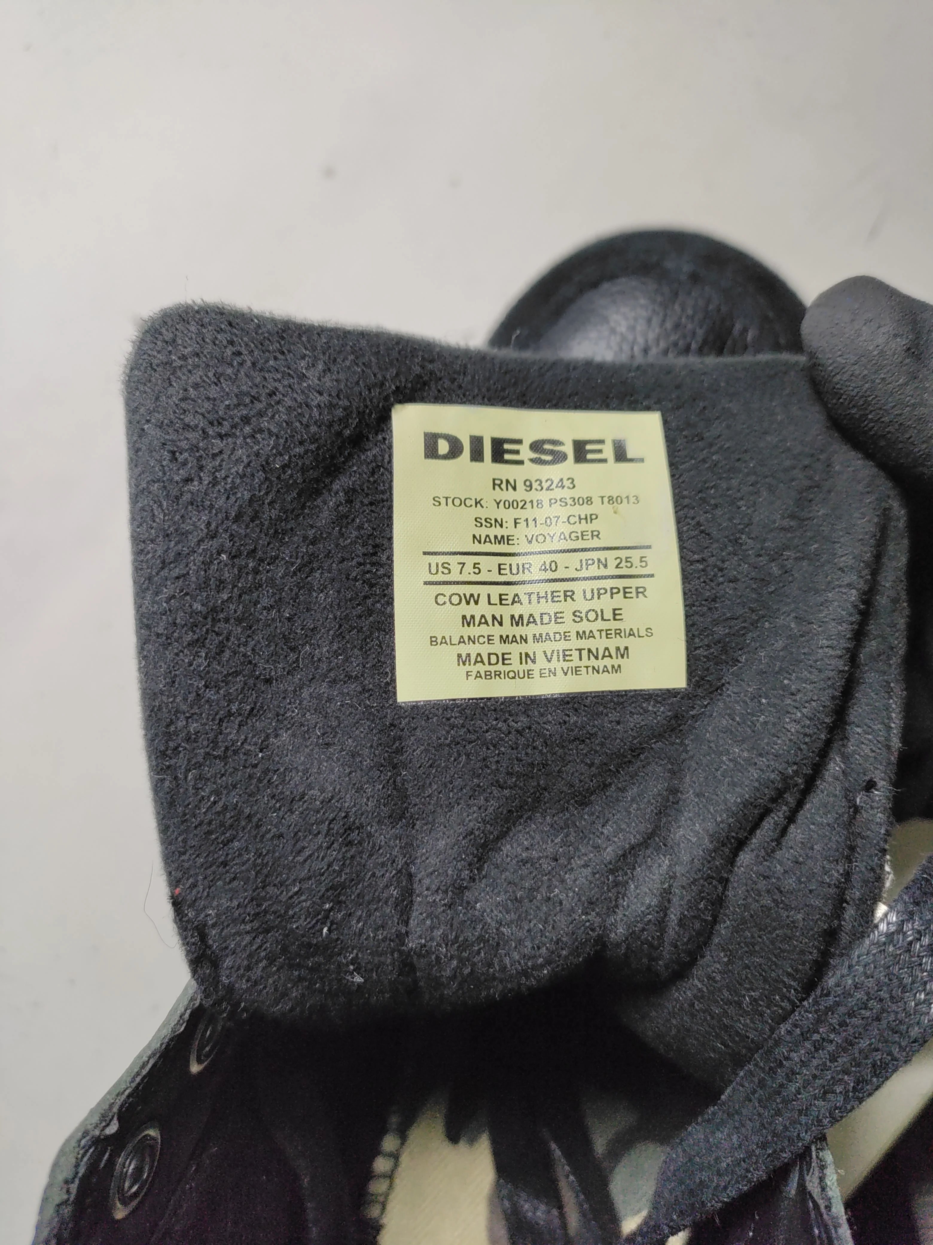 Diesel Men's Boots UK 6.5 Black Leather with Suede, Other Chelsea - Image 11
