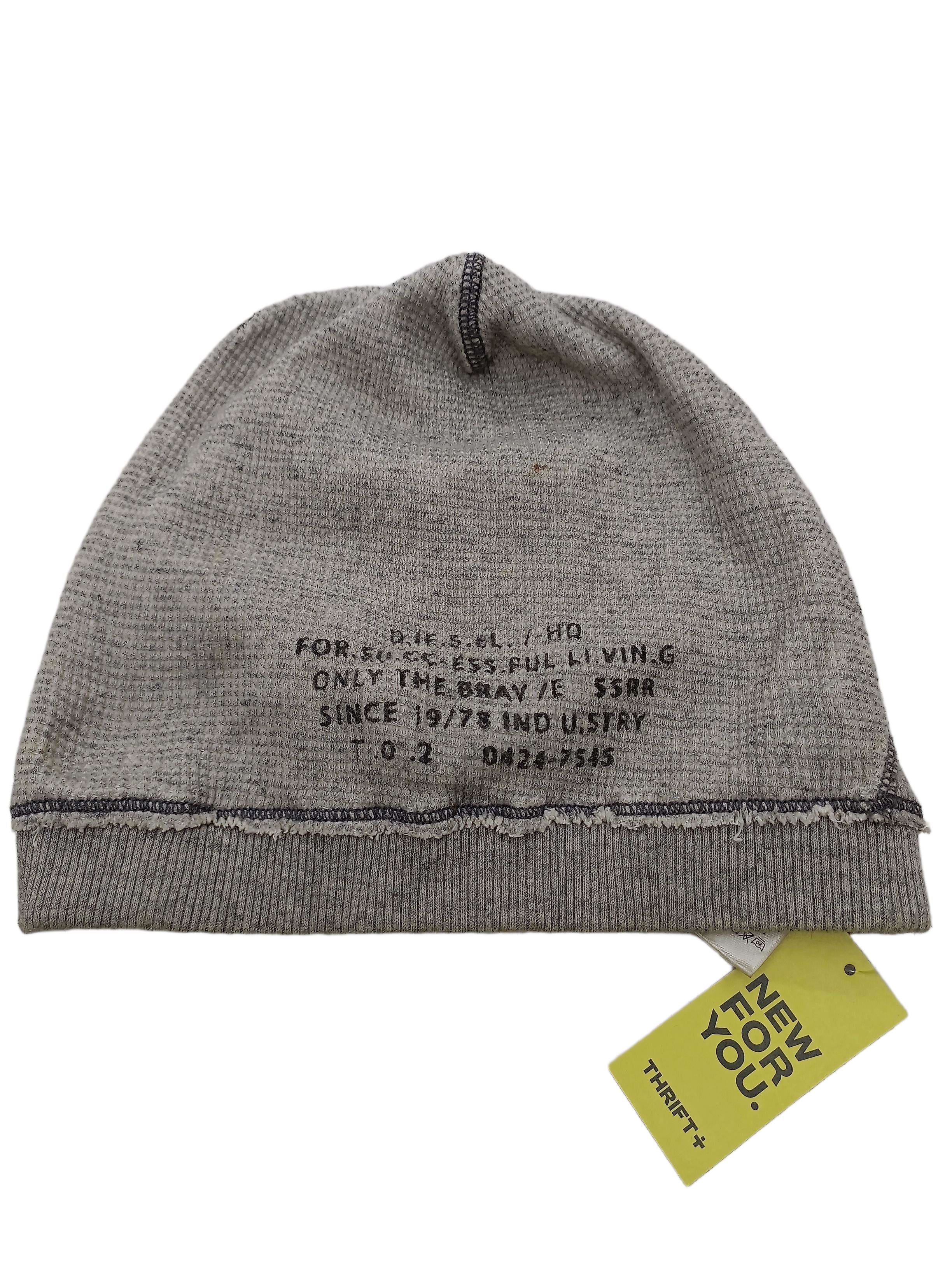 Diesel Men's Hat M Grey 100% Cotton Beanie