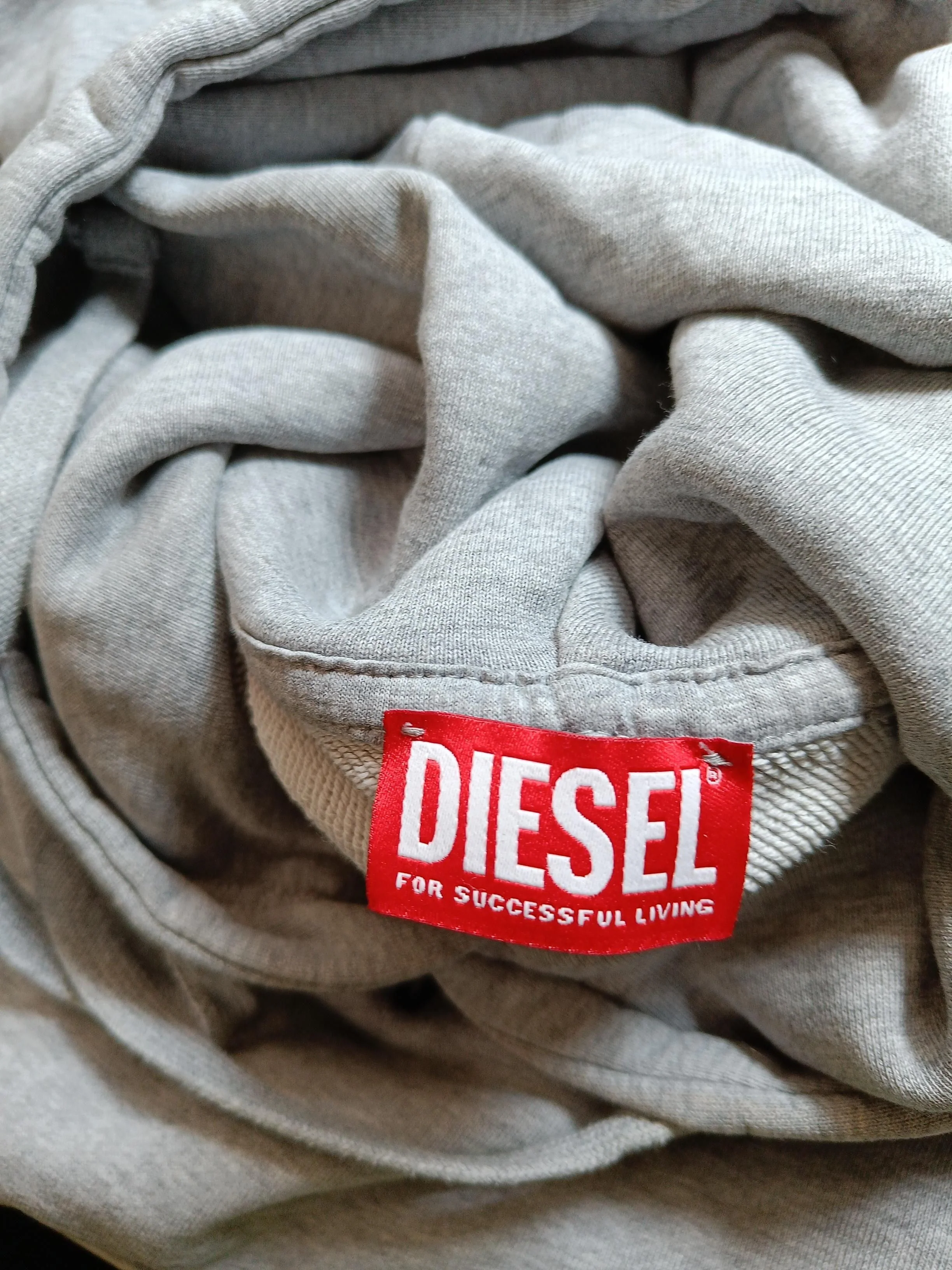 Diesel Men's Hoodie XXS Grey Graphic 100% Cotton Pullover - Image 6