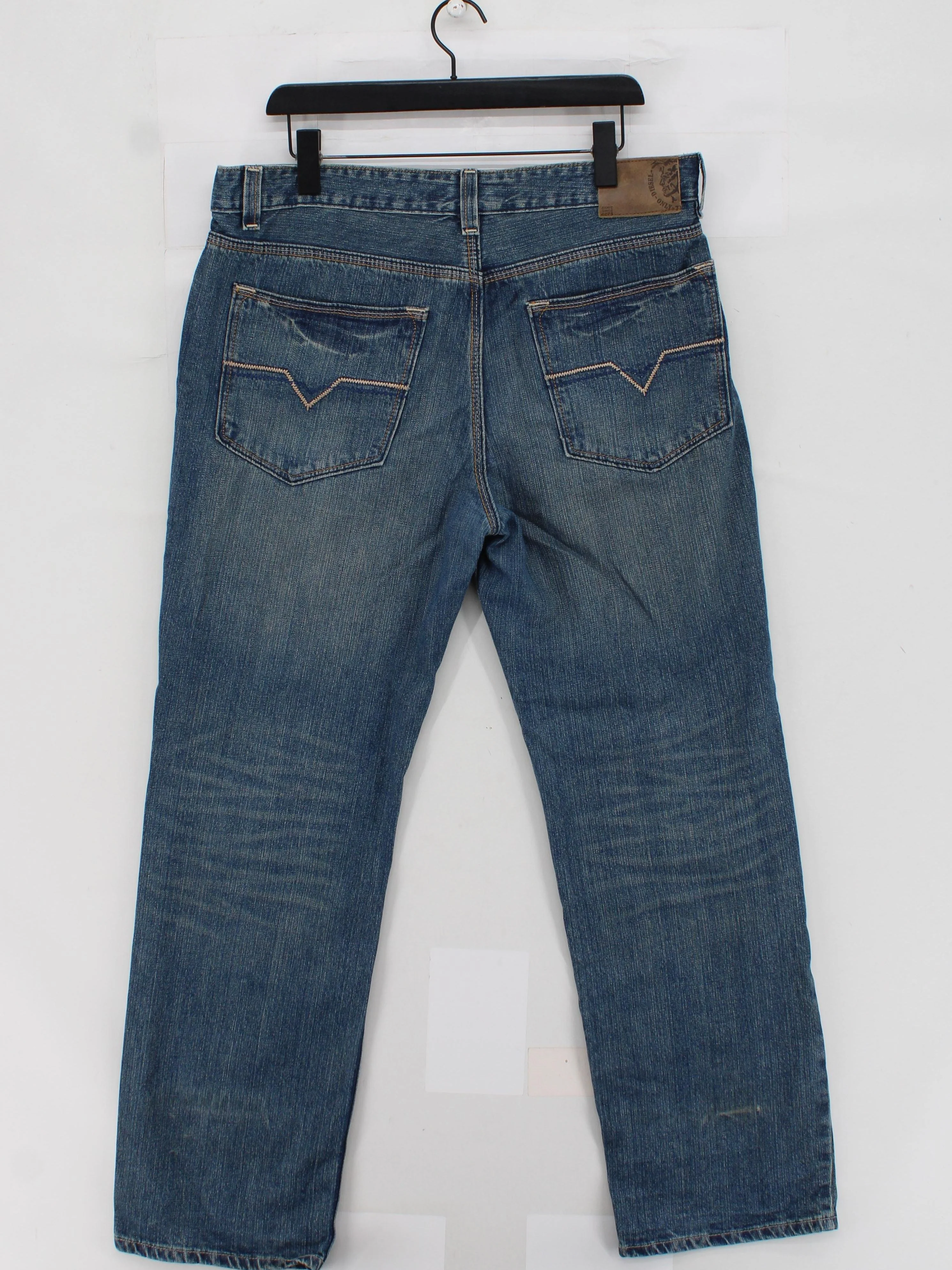 Diesel Men's Jeans L Blue 100% Cotton Straight - Image 2