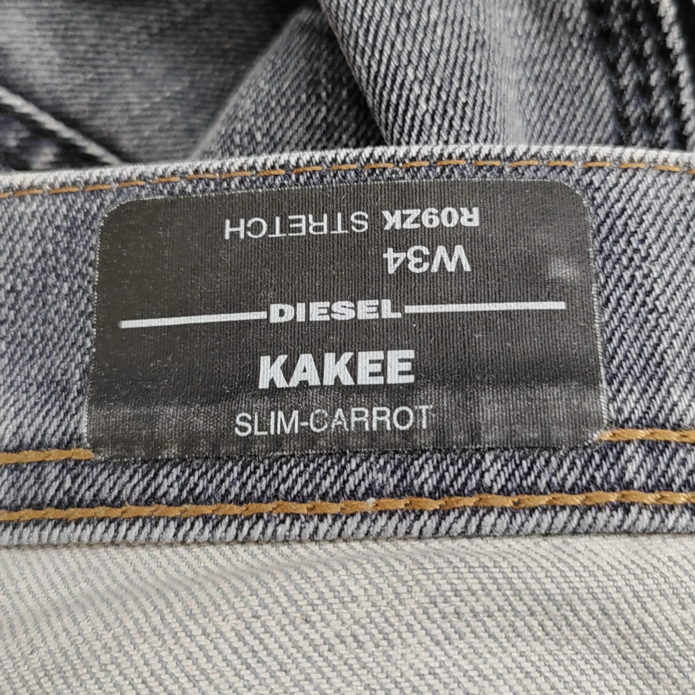 Diesel Men's Jeans M Grey Cotton with Elastane Straight - Image 5