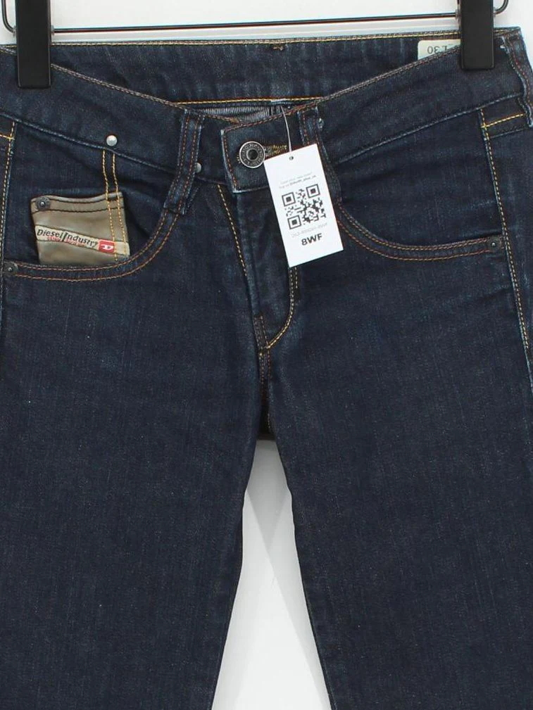 Diesel Men's Jeans W 24 in; L 30 in Blue Cotton with Elastane Skinny - Image 3