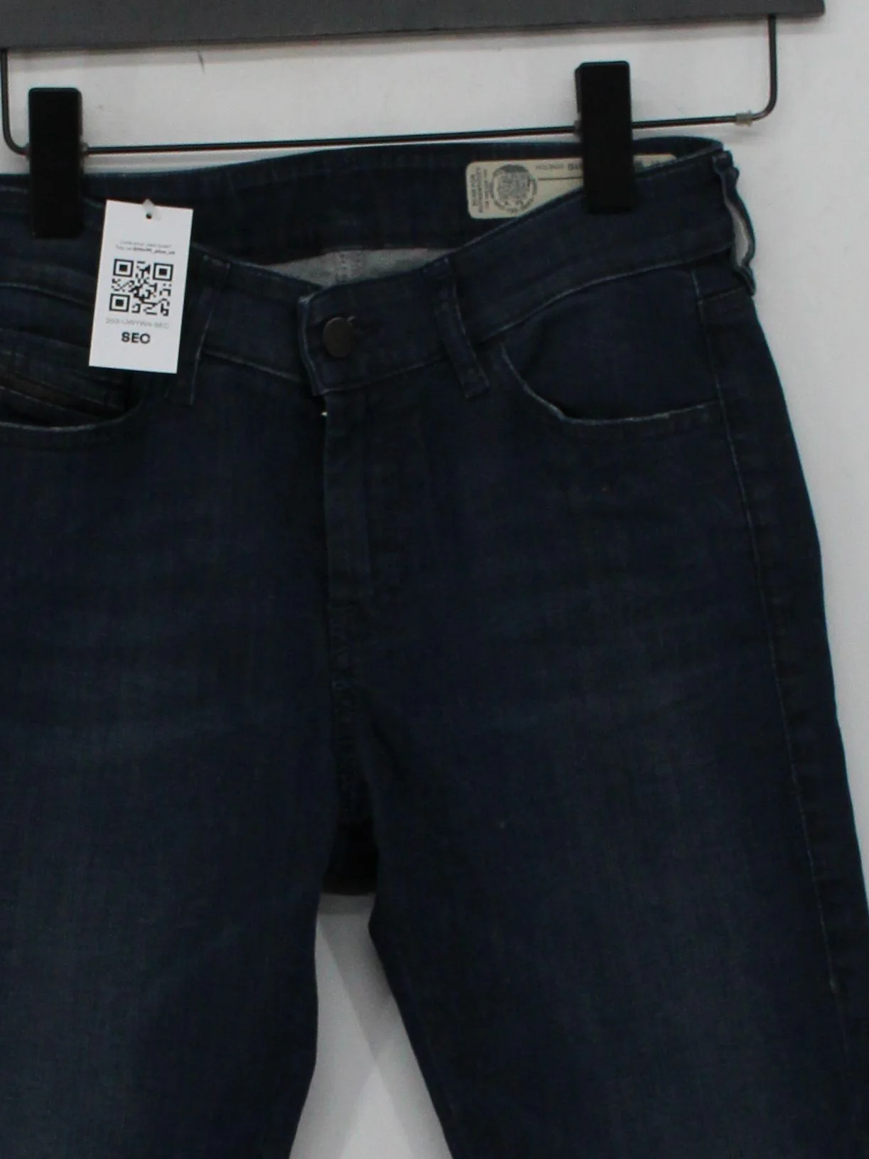 Diesel Men's Jeans W 27 in Blue Cotton with Polyester, Elastane Skinny - Image 3