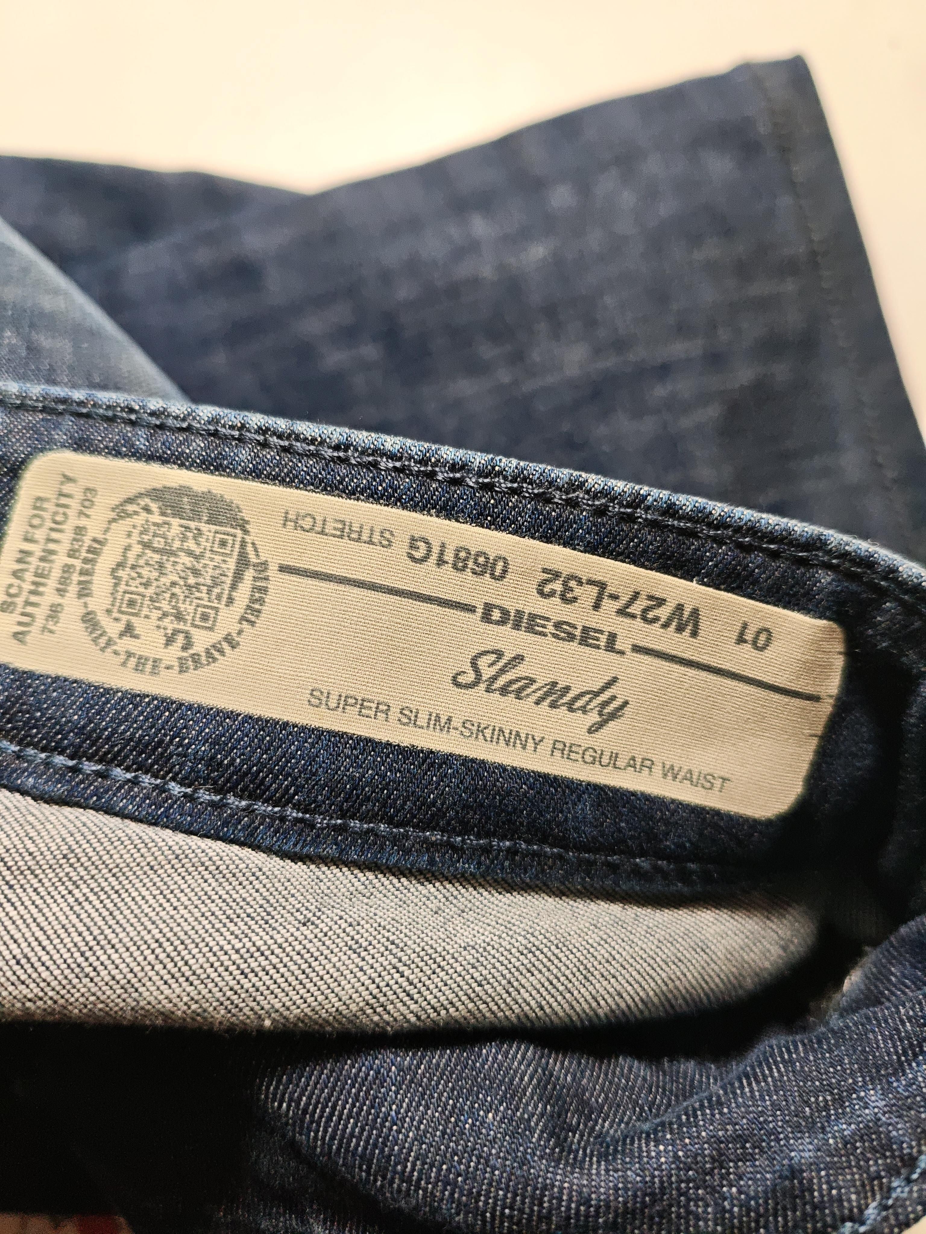 Diesel Men's Jeans W 27 in Blue Cotton with Polyester, Elastane Skinny - Image 5
