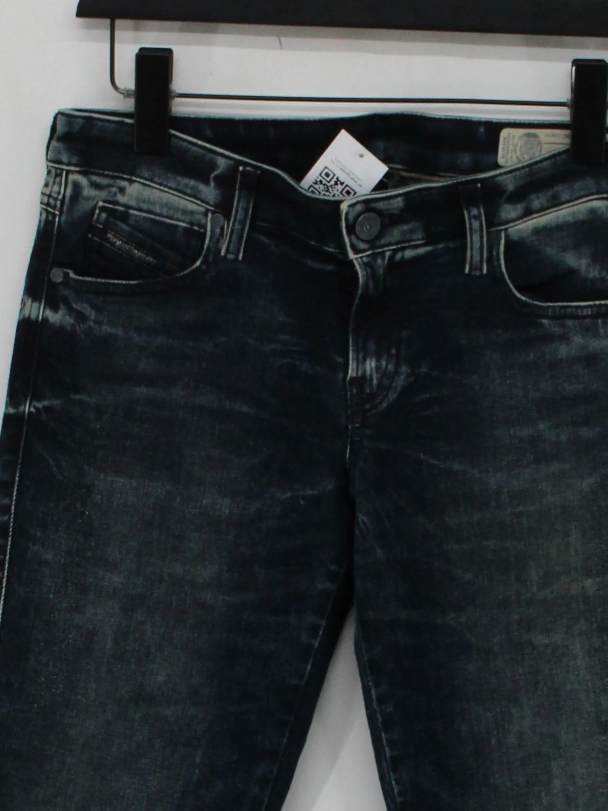 Diesel Men's Jeans W 29 in; L 30 in Blue Cotton with Elastane Skinny - Image 3