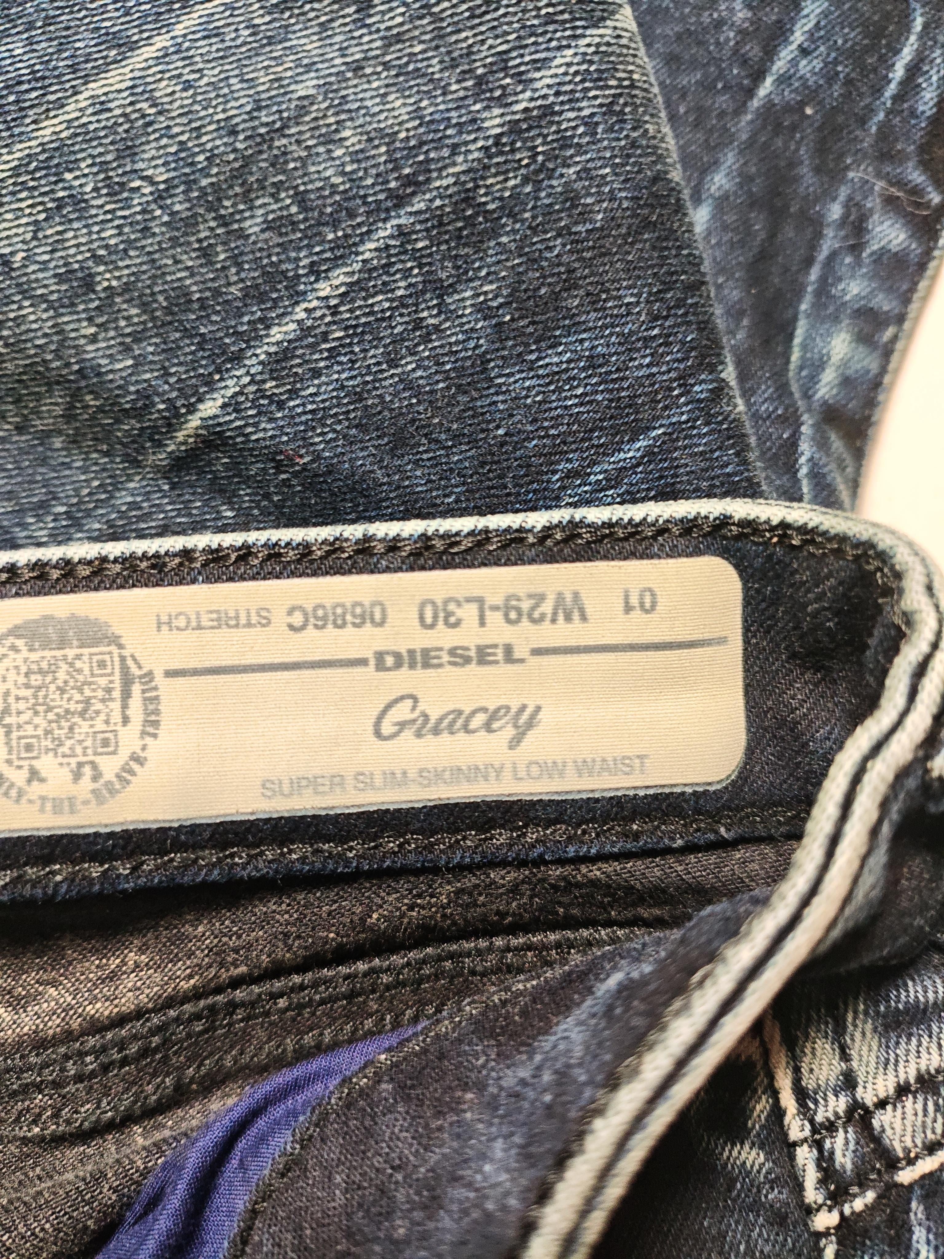 Diesel Men's Jeans W 29 in; L 30 in Blue Cotton with Elastane Skinny - Image 5