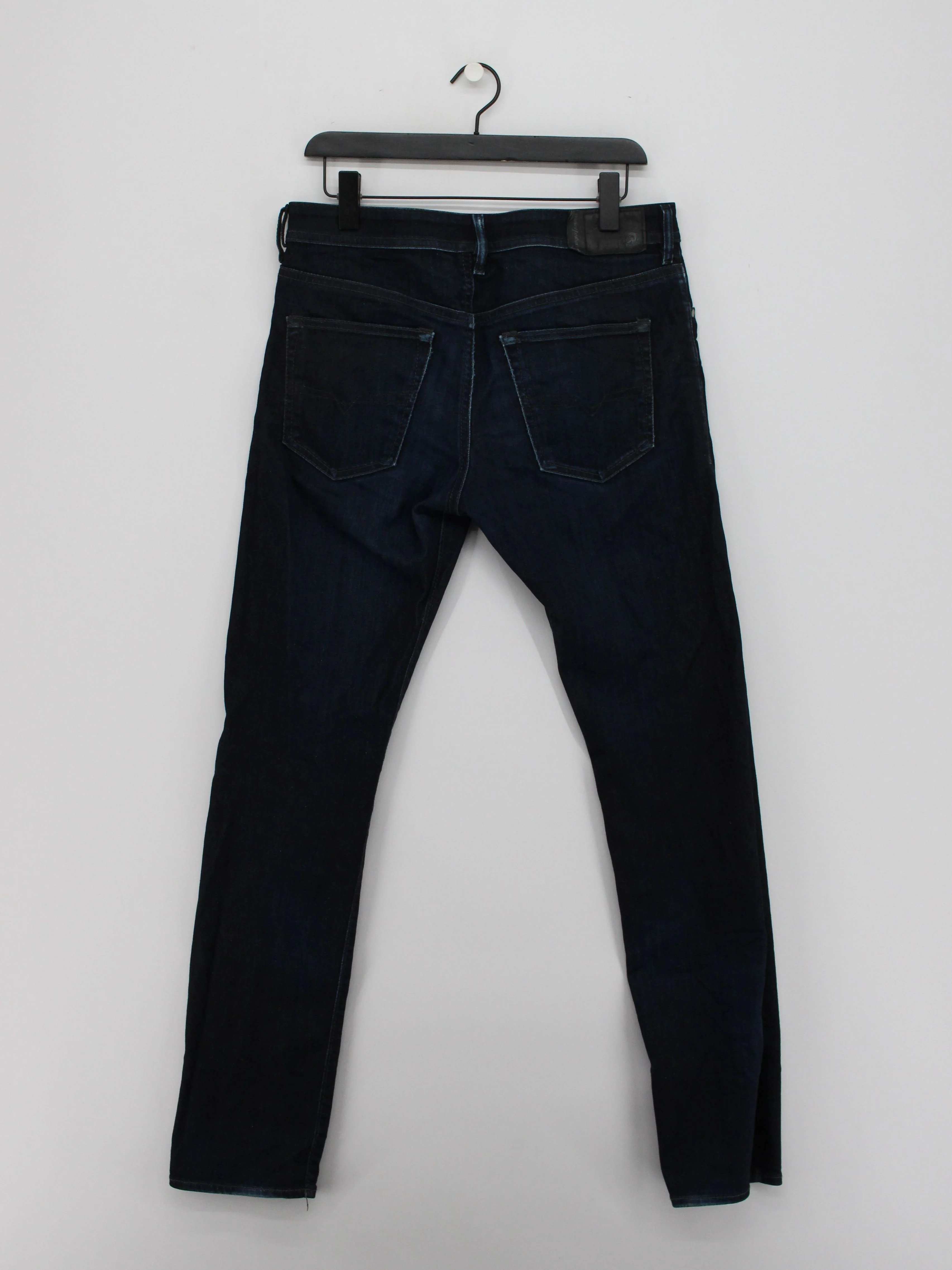 Diesel Men's Jeans W 31 in Blue Cotton with Polyester, Elastane Straight - Image 2