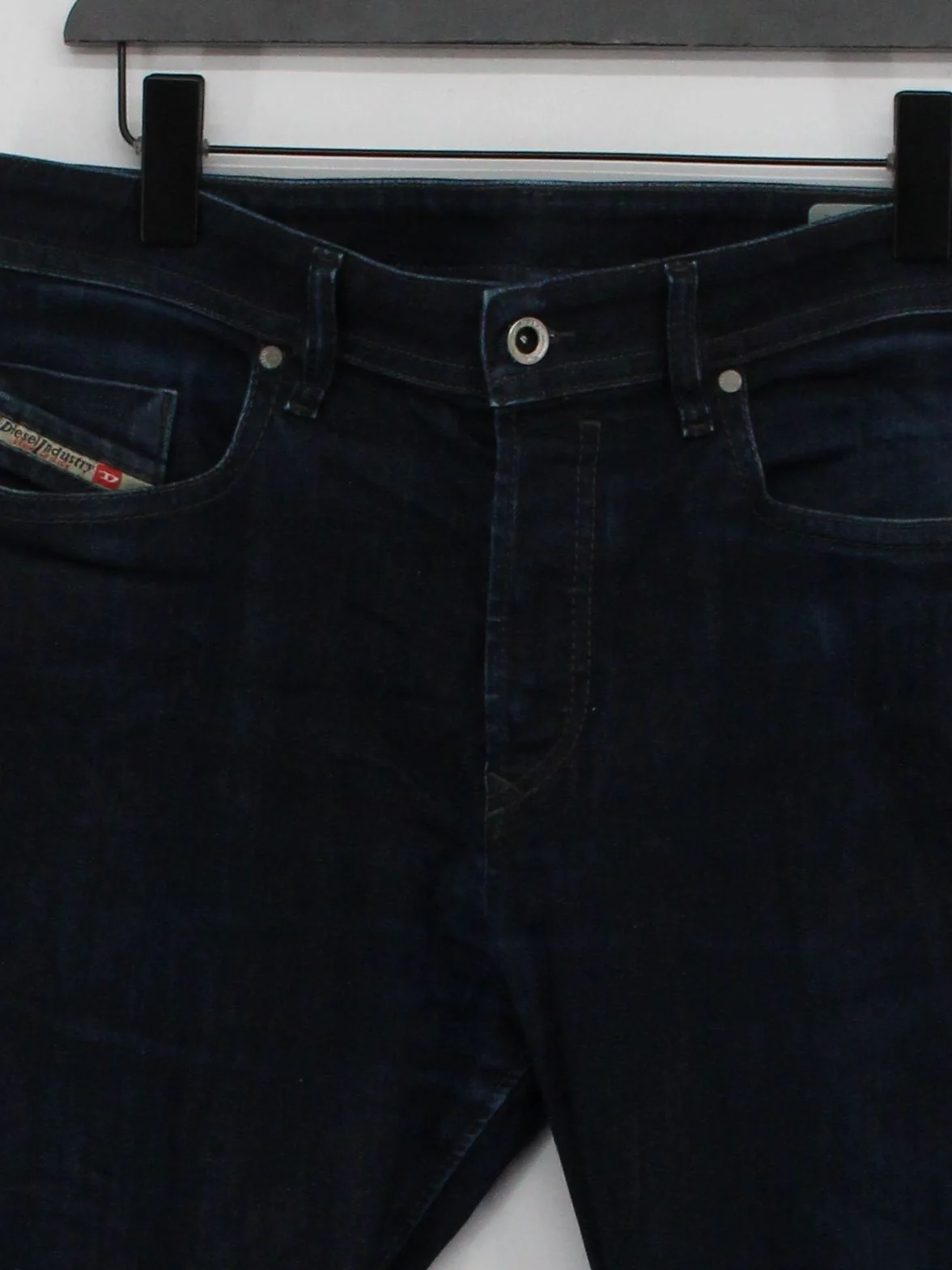 Diesel Men's Jeans W 31 in Blue Cotton with Polyester, Elastane Straight - Image 3