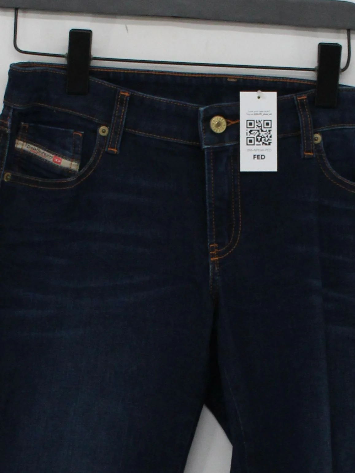 Diesel Men's Jeans W 31 in Blue Cotton with Polyester, Elastane Straight - Image 3