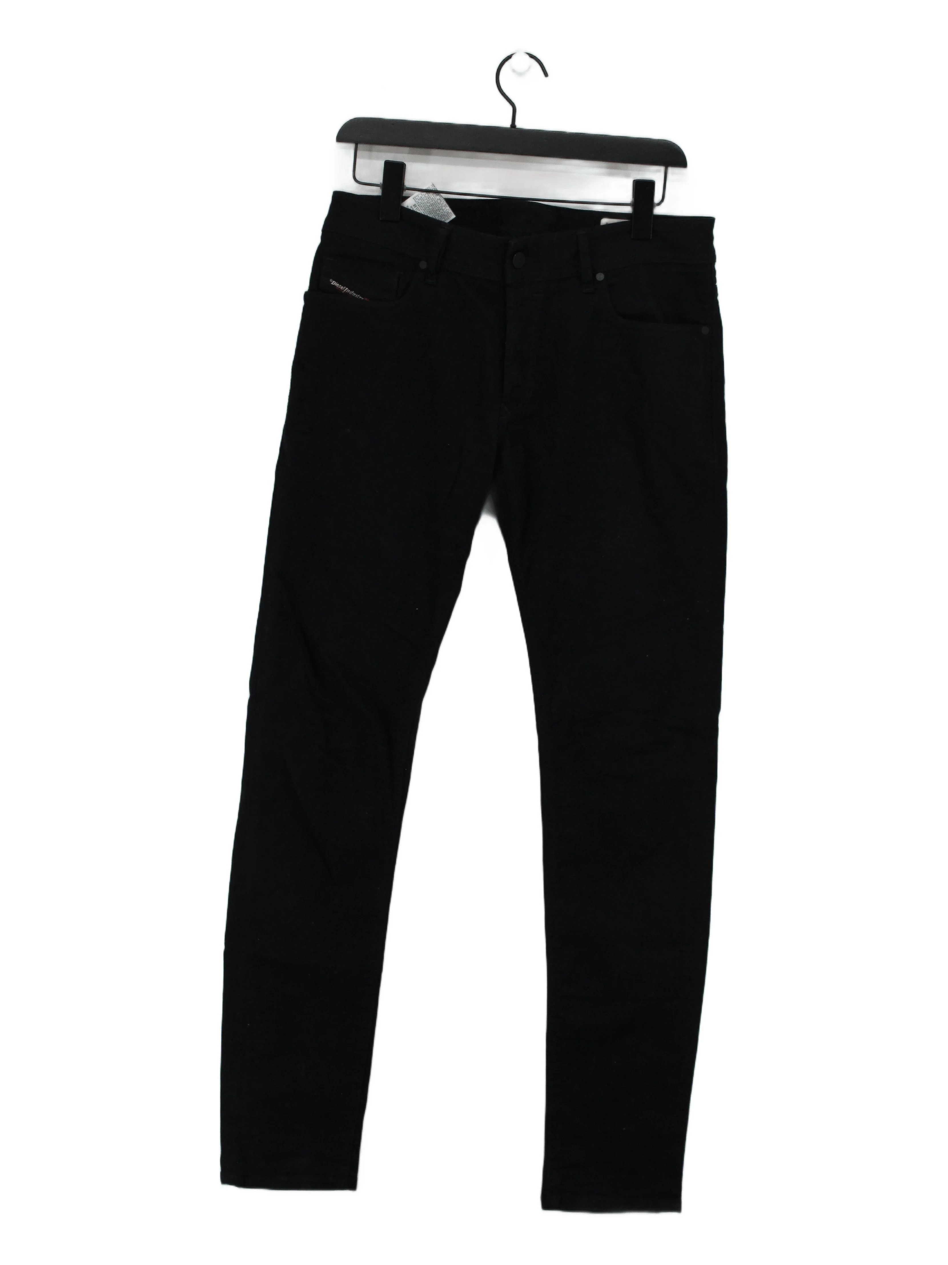 Diesel Men's Jeans W 31 in; L 32 in Black Cotton with Polyester, Elastane Skinny