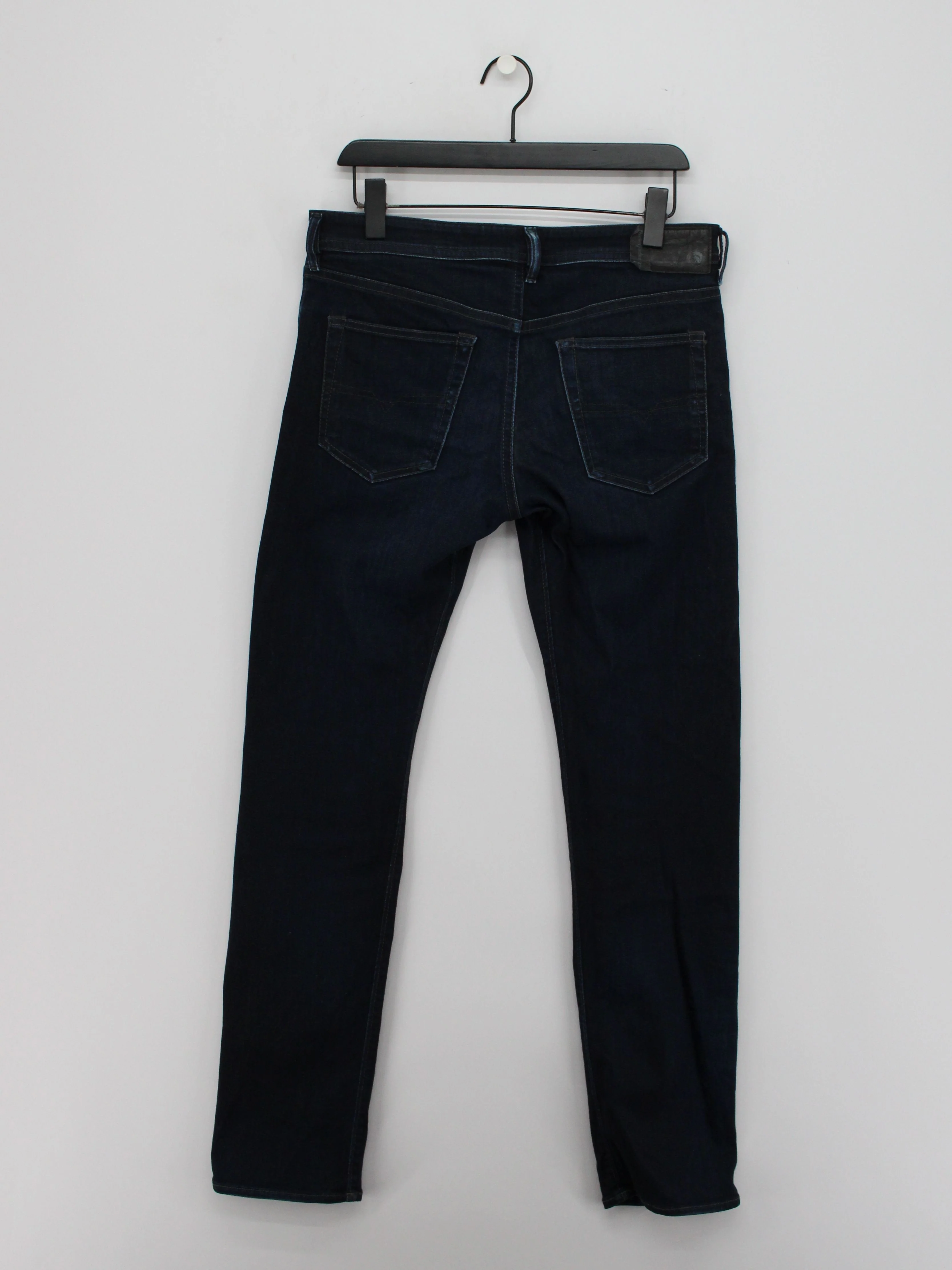 Diesel Men's Jeans W 31 in; L 32 in Blue Cotton with Polyester, Elastane Skinny - Image 2
