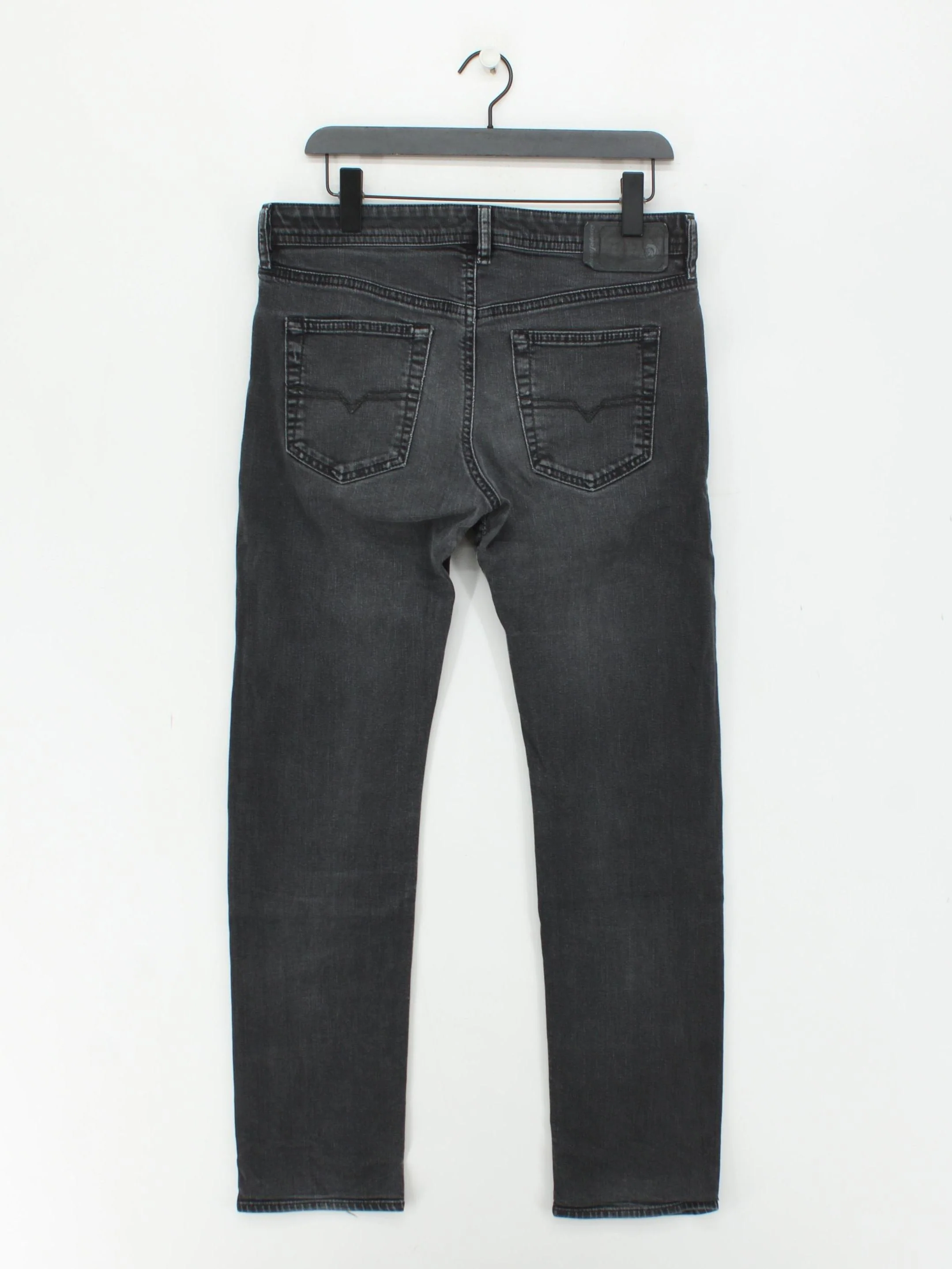 Diesel Men's Jeans W 32 in Black Cotton with Elastane Straight - Image 2