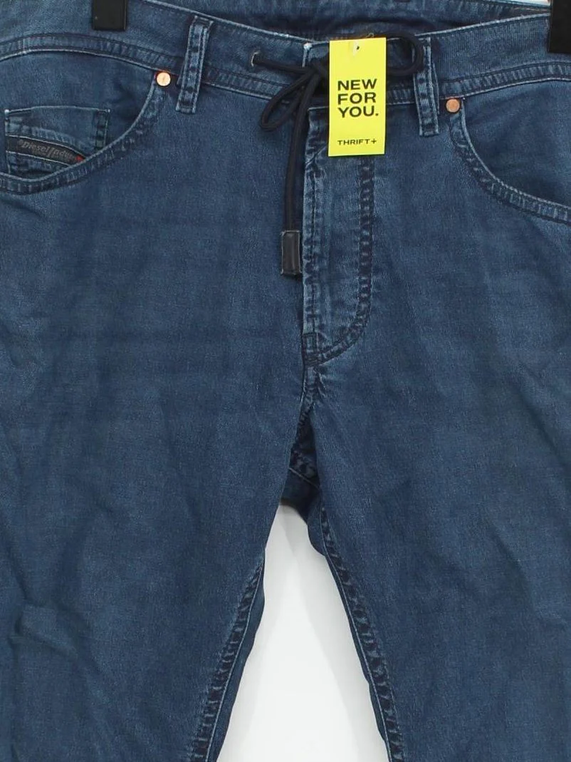 Diesel Men's Jeans W 32 in Blue Lyocell Modal with Cotton, Elastane Skinny - Image 3