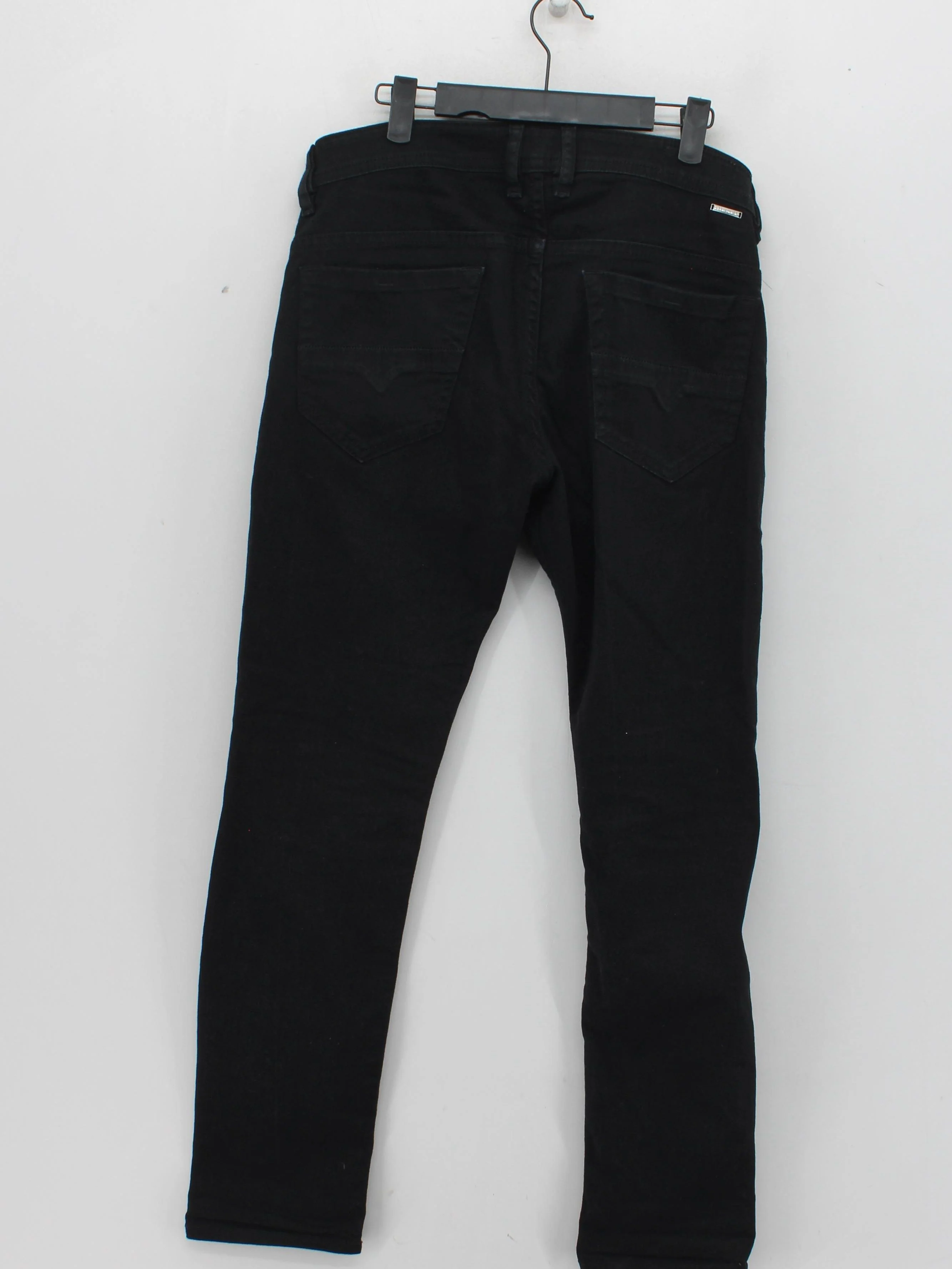 Diesel Men's Jeans W 32 in; L 30 in Black Cotton with Elastane Skinny - Image 2