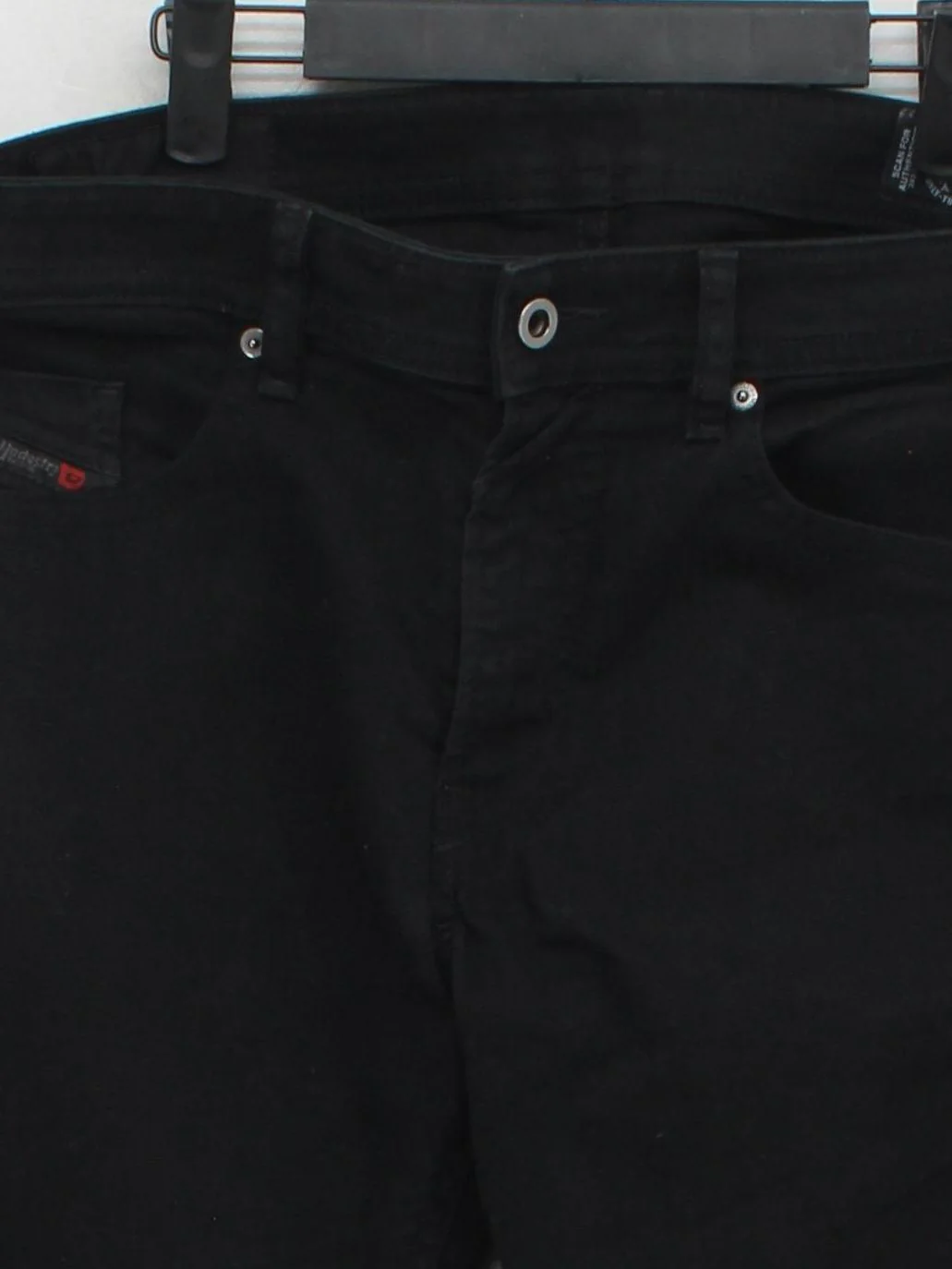 Diesel Men's Jeans W 32 in; L 30 in Black Cotton with Elastane Skinny - Image 3