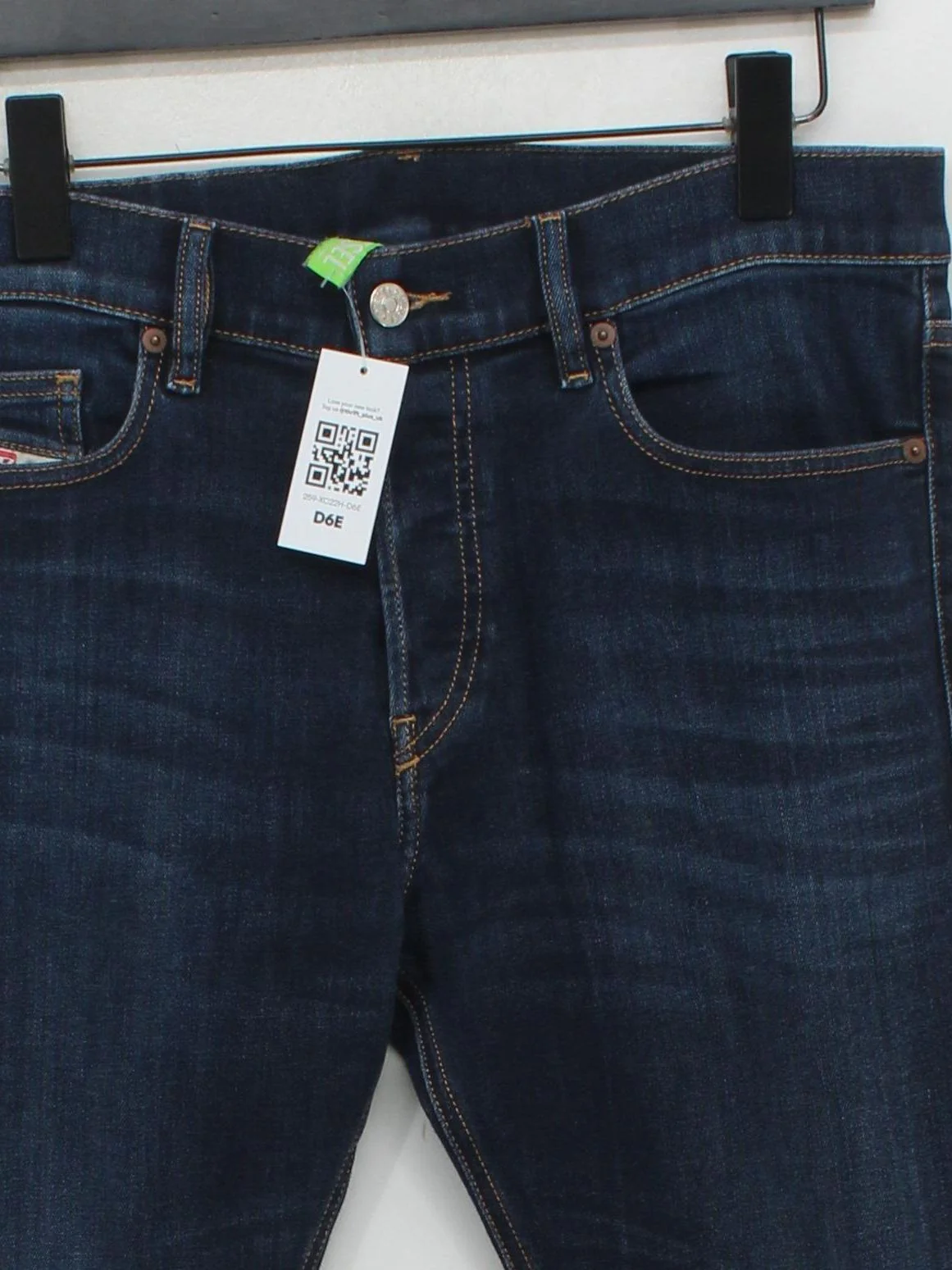 Diesel Men's Jeans W 32 in; L 32 in Blue Cotton with Elastane Skinny - Image 3