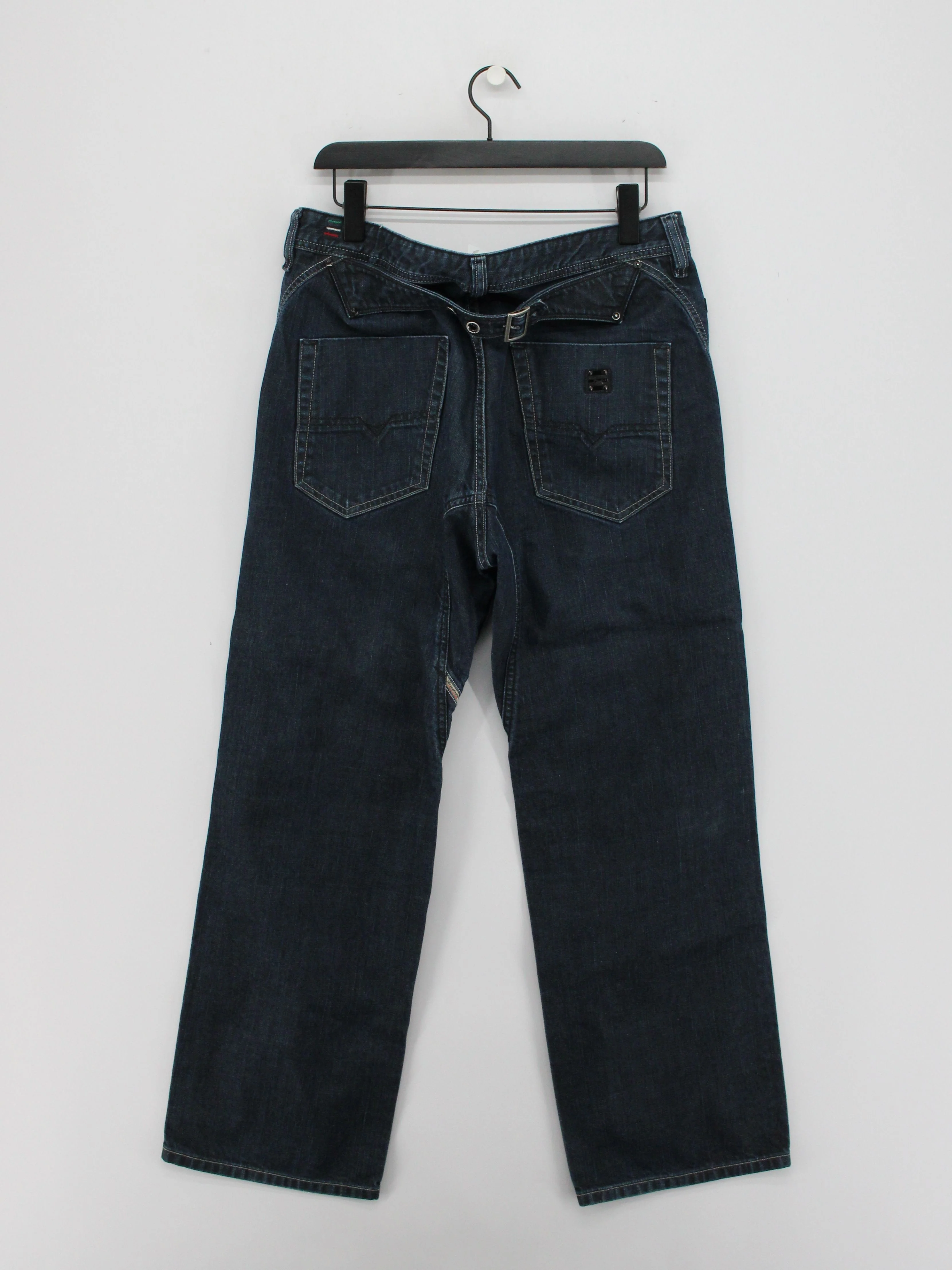 Diesel Men's Jeans W 33 in; L 30 in Blue 100% Cotton Straight - Image 2