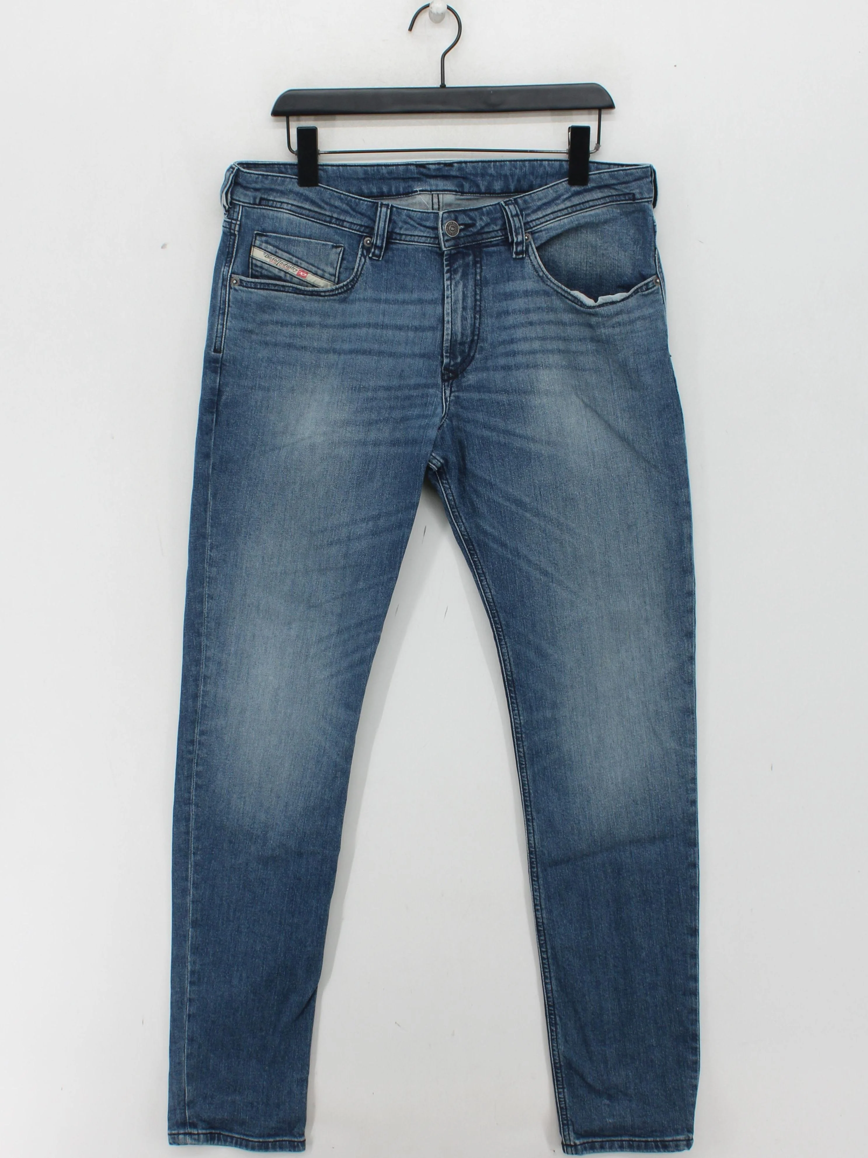 Diesel Men's Jeans W 34 in Blue Cotton with Elastane Straight - Image 2