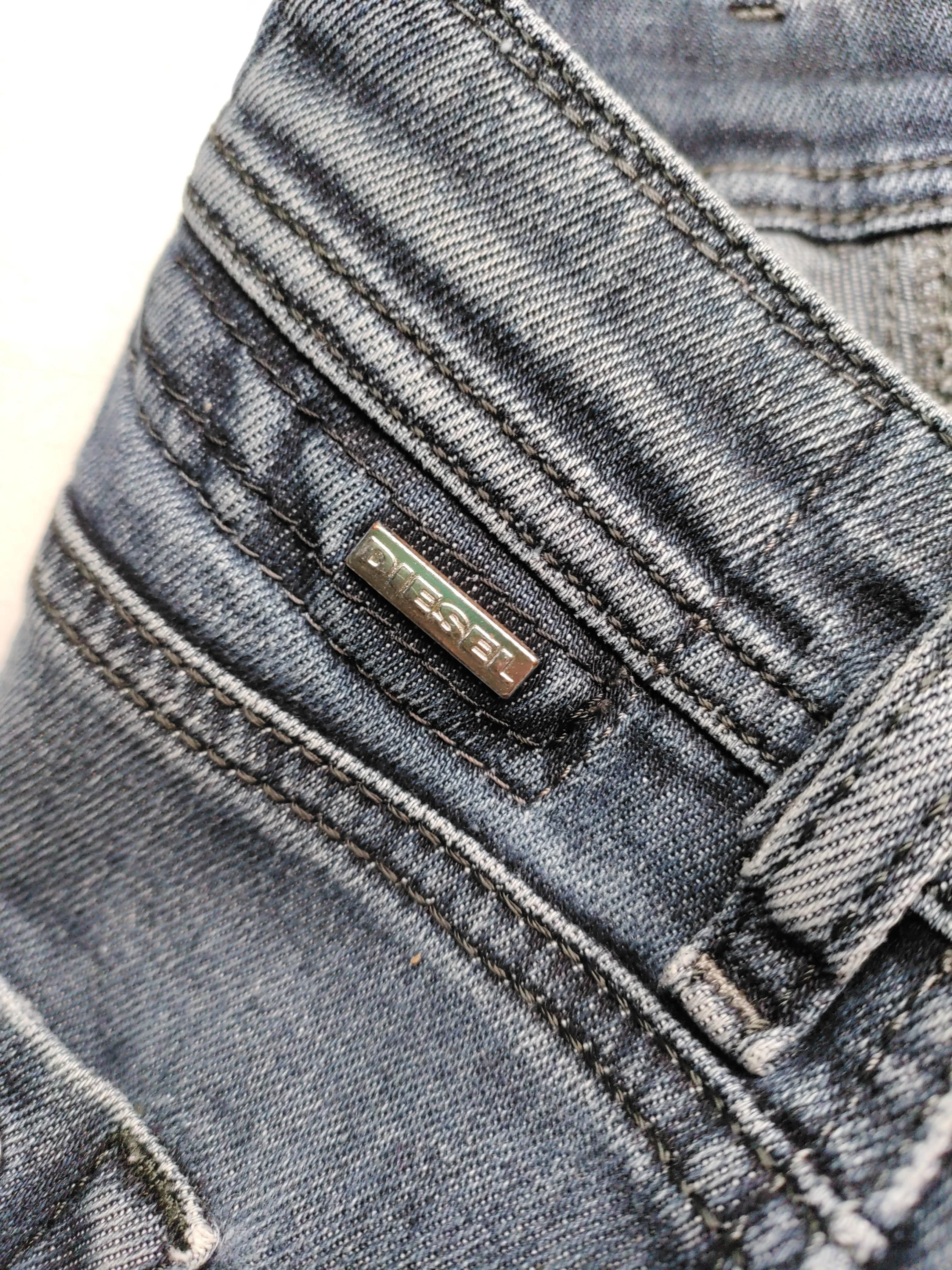 Diesel Men's Jeans W 34 in; L 30 in Blue Cotton with Elastane Straight - Image 5