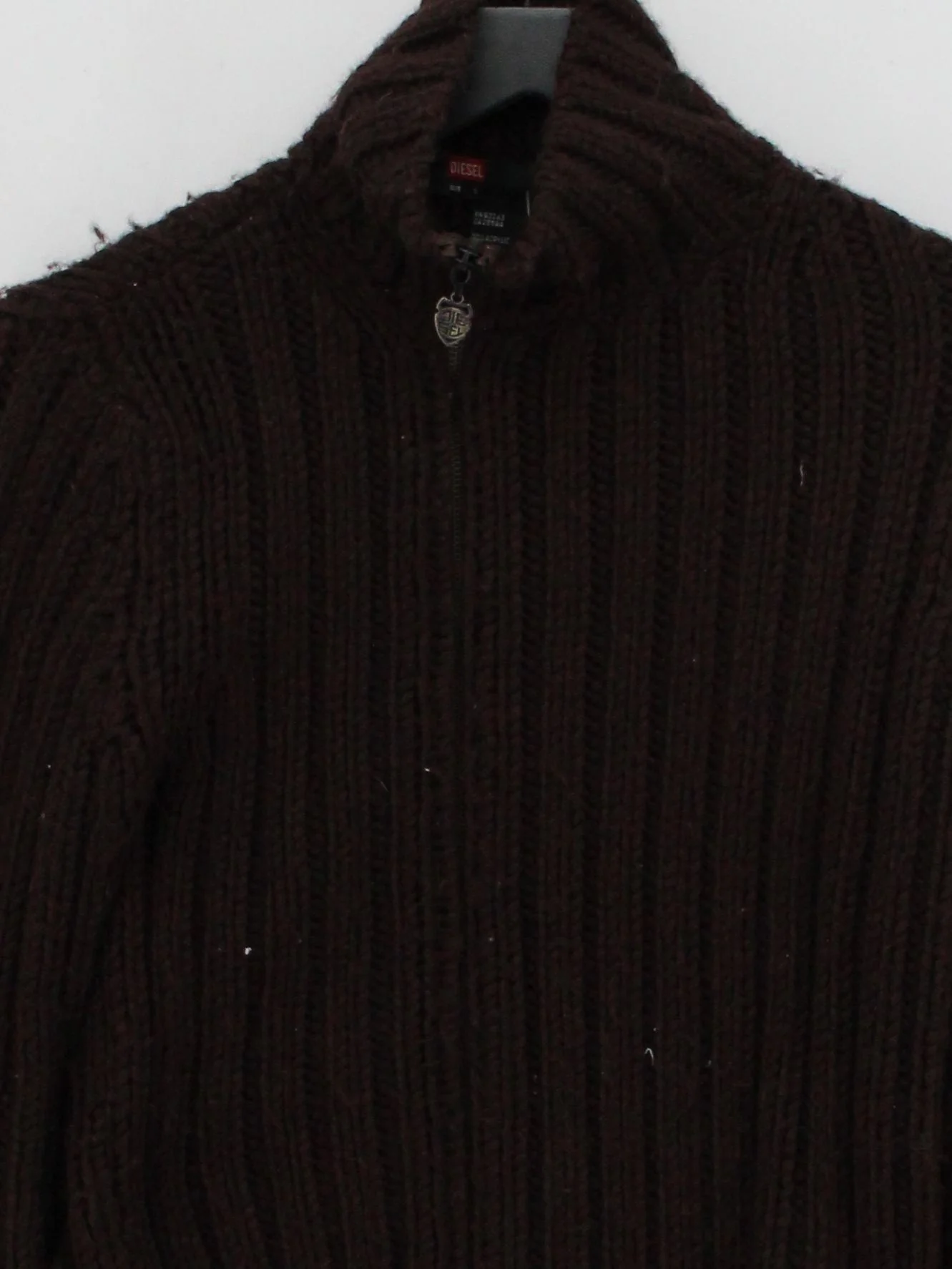 Diesel Men's Jumper S Brown Acrylic with Wool Roll Neck Pullover - Image 3