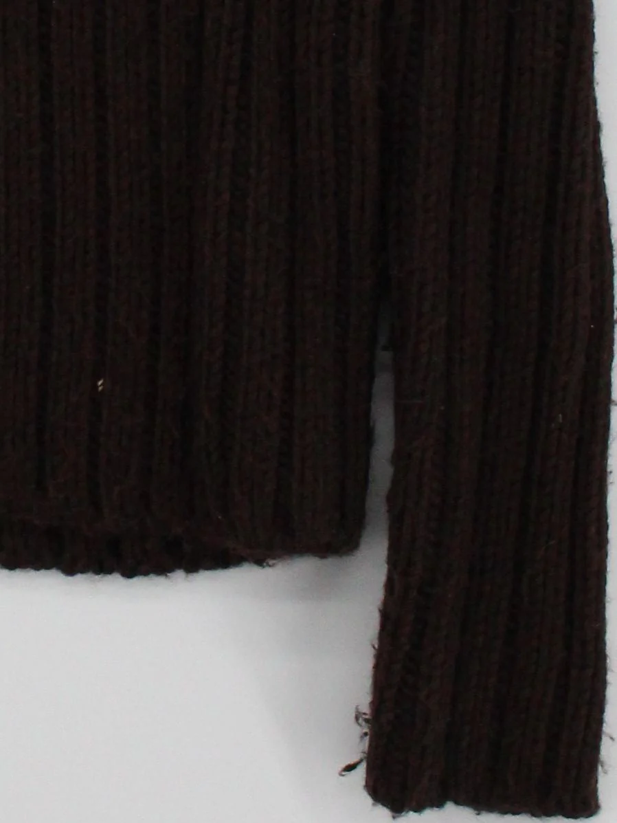 Diesel Men's Jumper S Brown Acrylic with Wool Roll Neck Pullover - Image 4