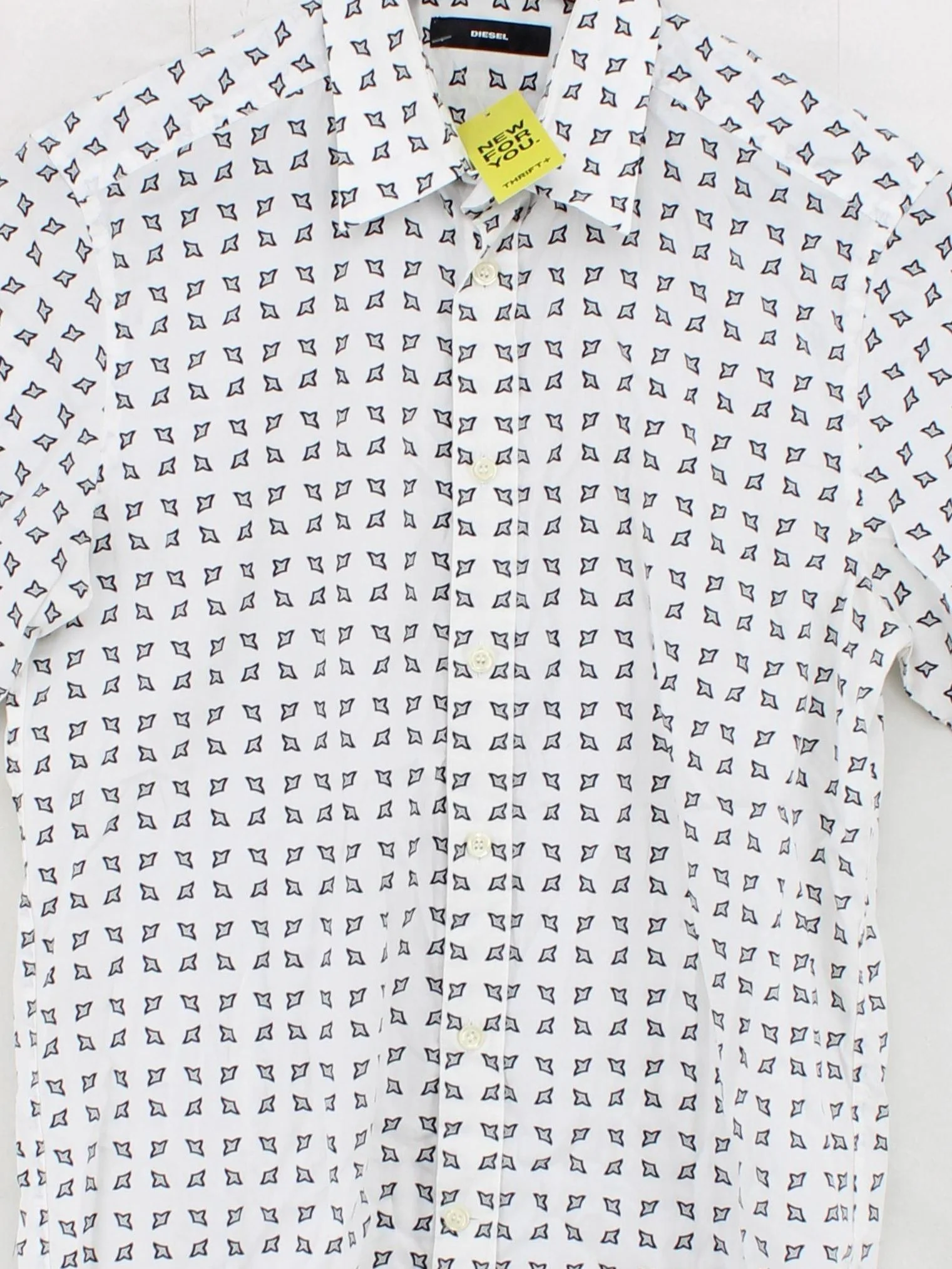 Diesel Men's Shirt S White 100% Cotton Basic - Image 3