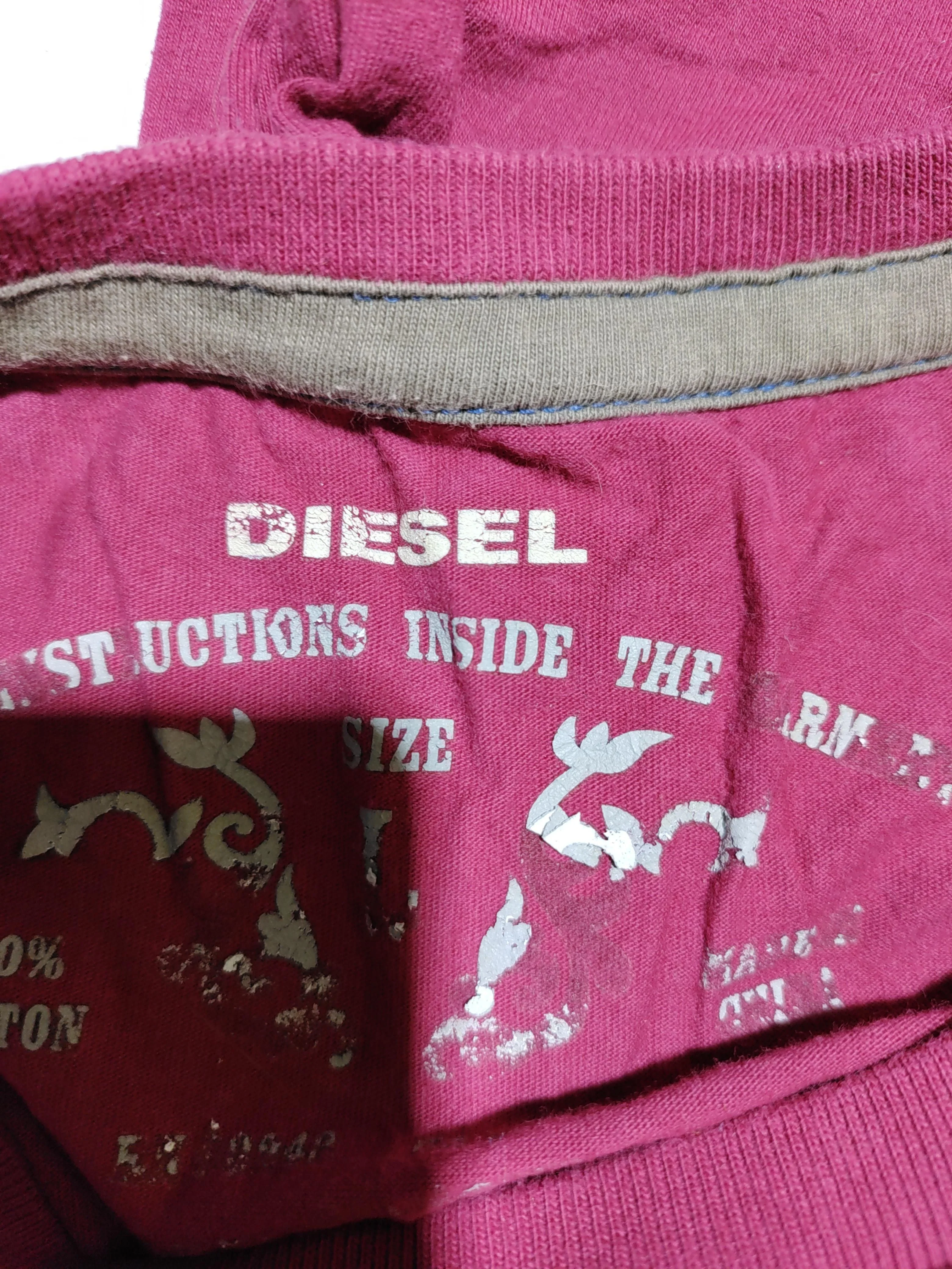 Diesel Men's T-Shirt L Red Graphic 100% Cotton Basic - Image 7
