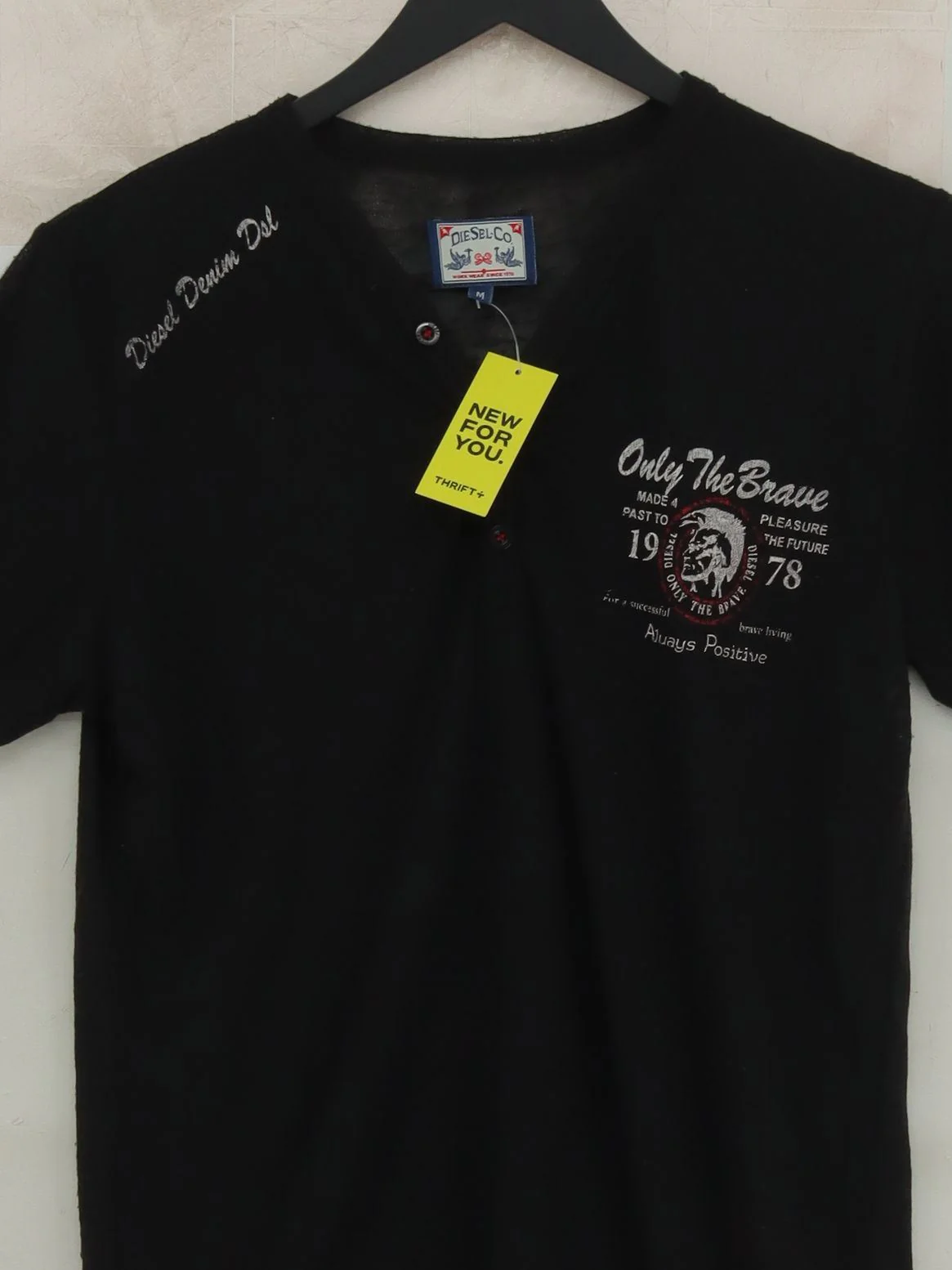 Diesel Men's T-Shirt M Black 100% Cotton Basic - Image 3