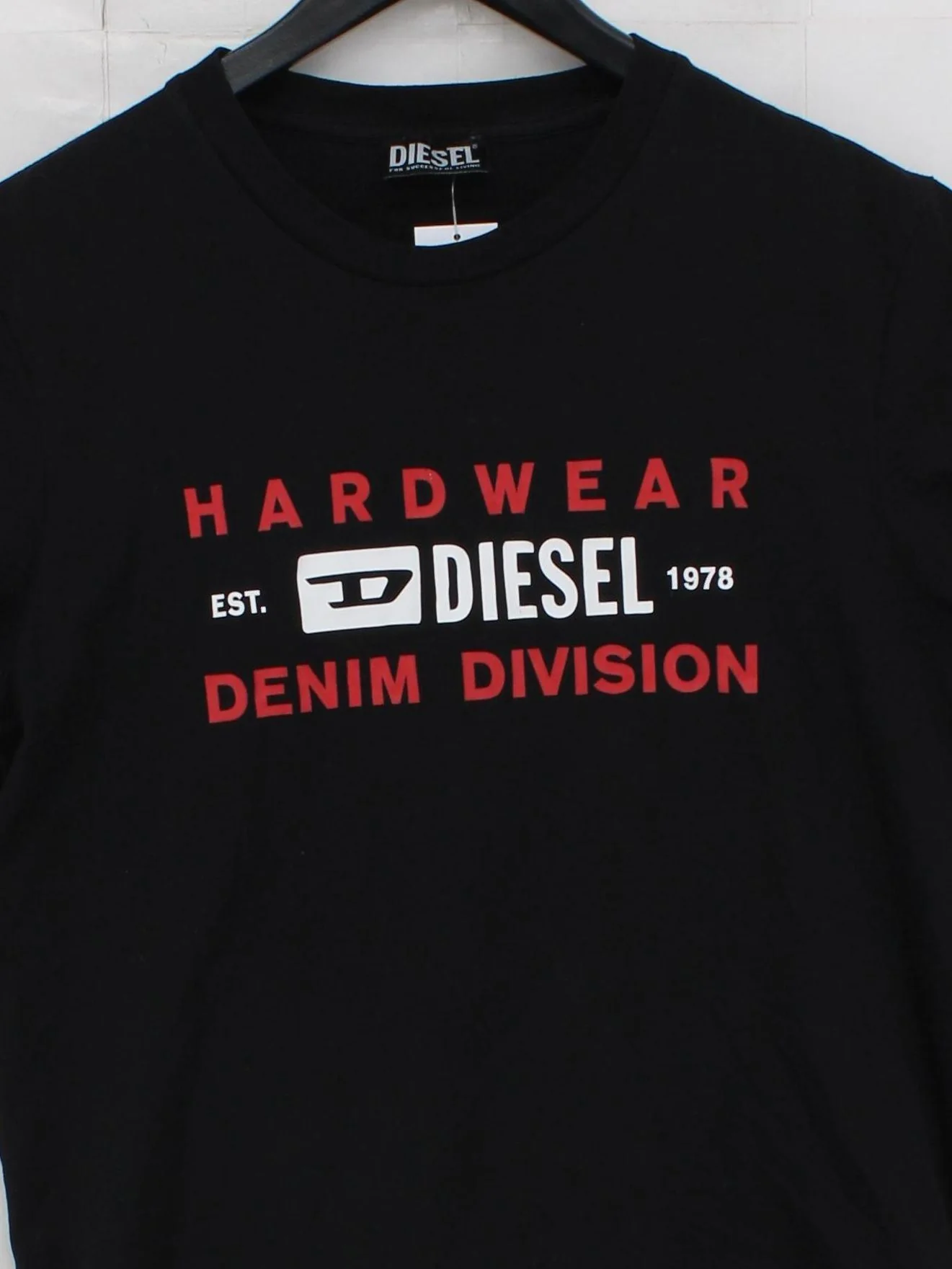 Diesel Men's T-Shirt M Black Graphic 100% Cotton Basic - Image 3
