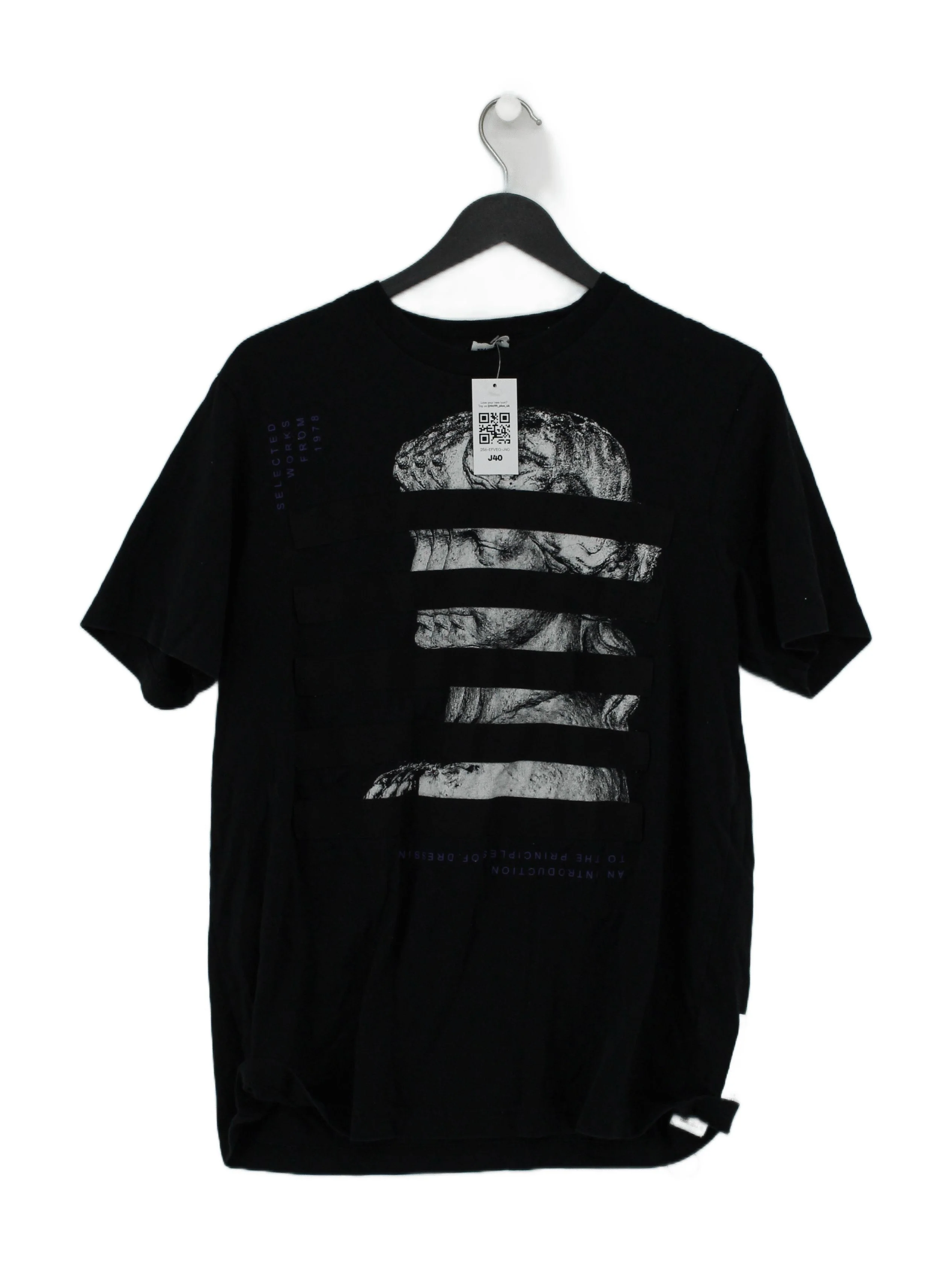 Diesel Men's T-Shirt M Black Graphic 100% Cotton Basic