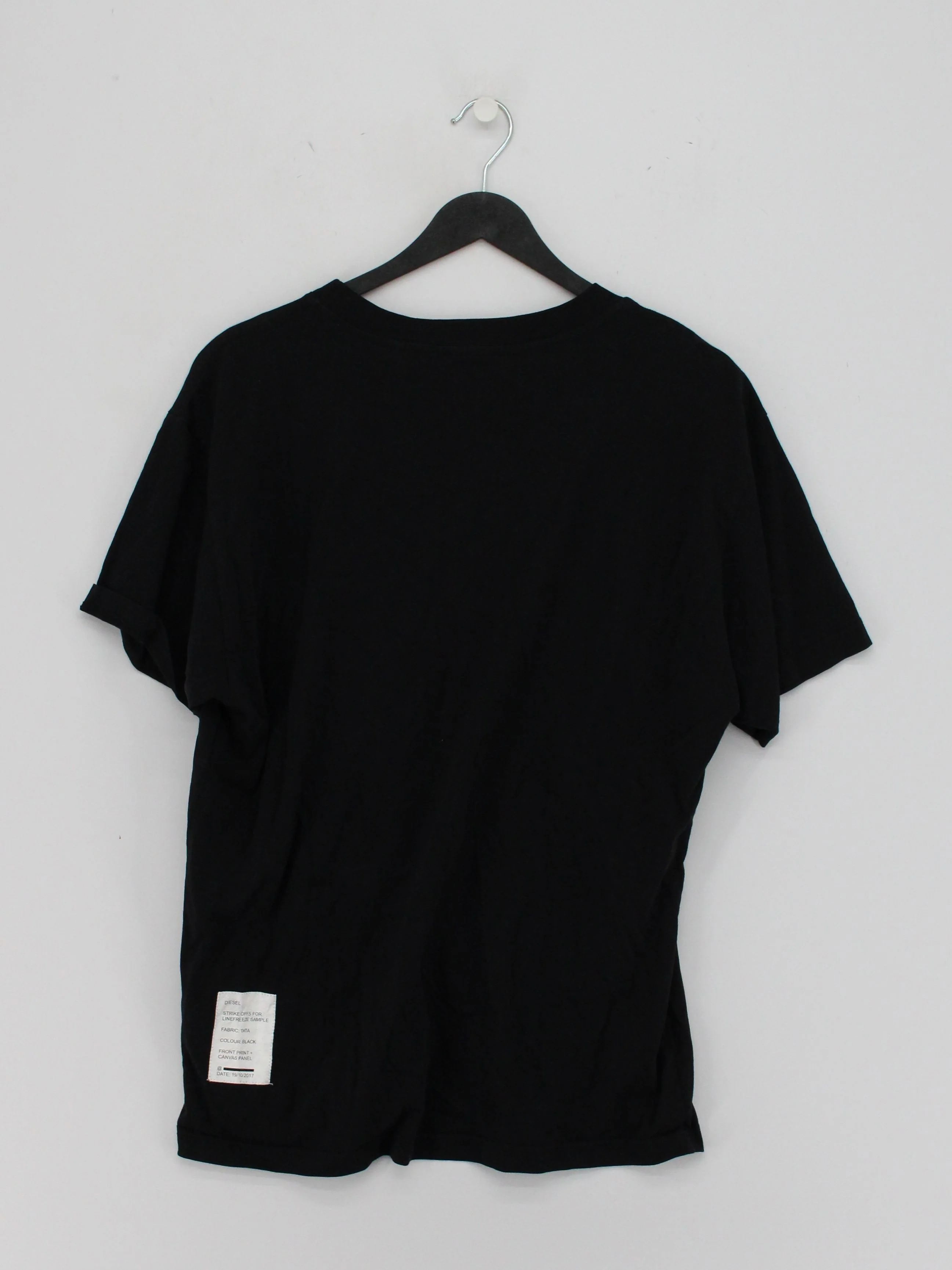 Diesel Men's T-Shirt M Black Graphic 100% Cotton Basic - Image 2
